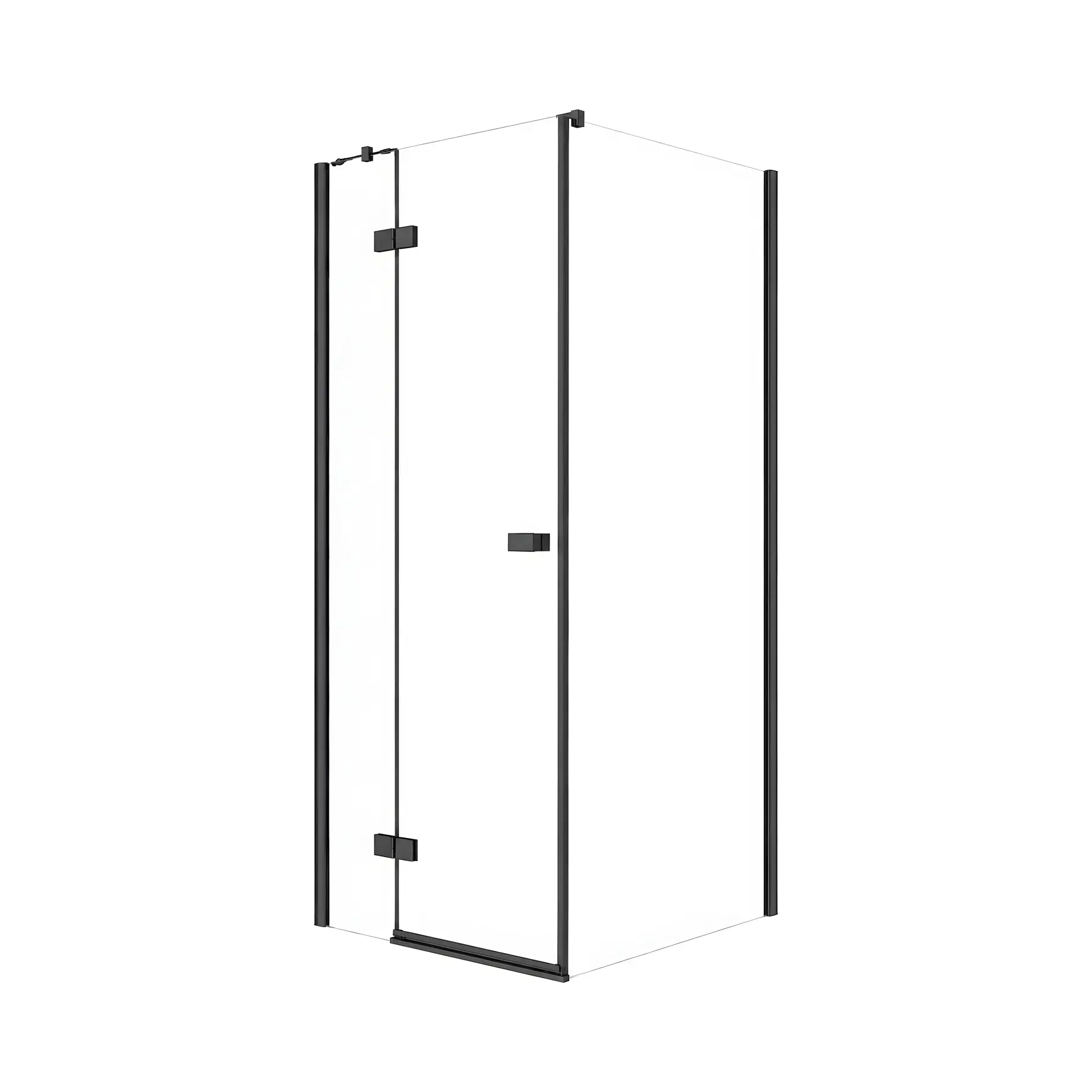 Душевая кабина Suvia 2D R55 New Trendy K-5118 Black 90 х 90 х 190 см — вид на белом фоне