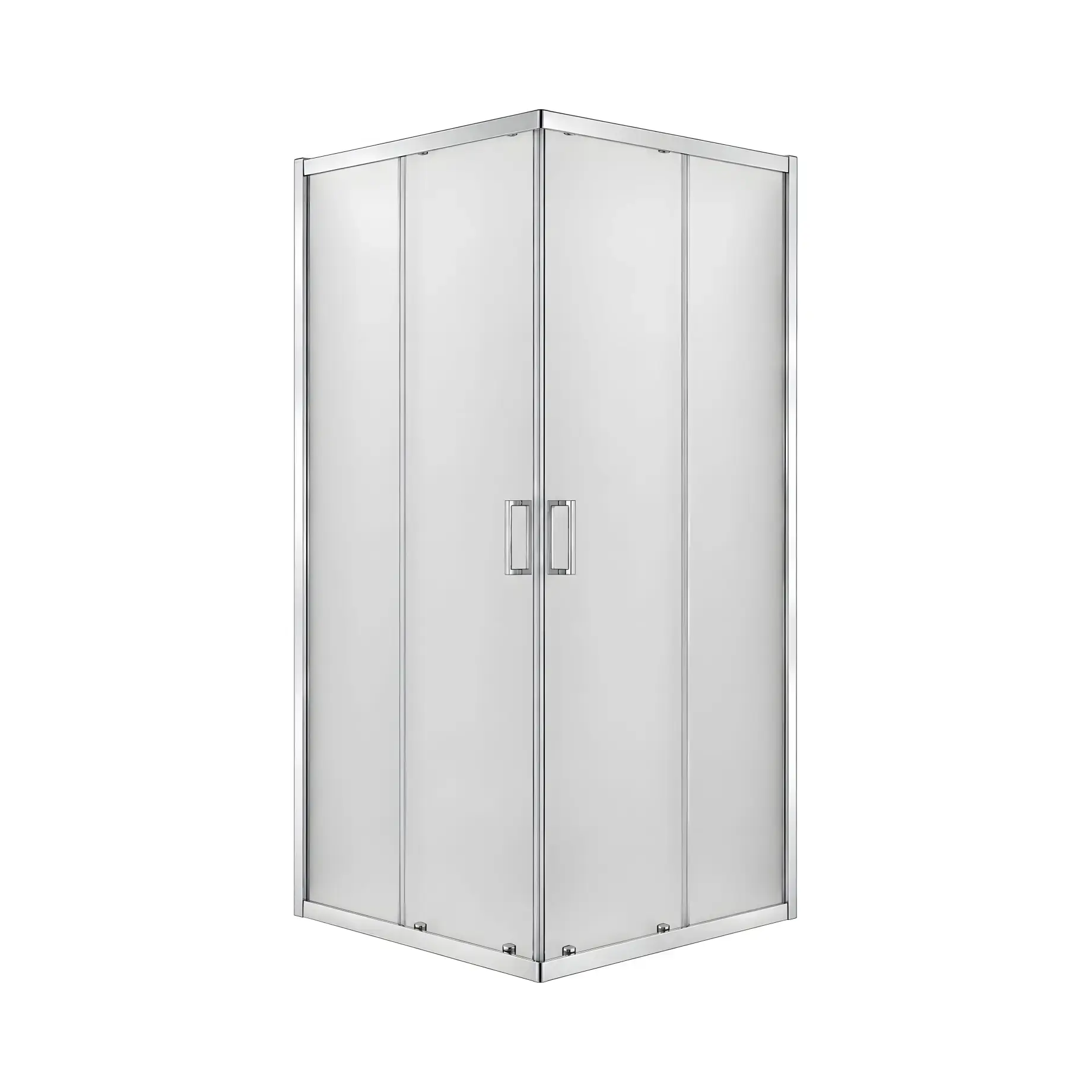 Душова кабіна Suvia 2D R55 New Trendy K-5121 Chrome 80 х 80 х 190 см — вид на білому тлі