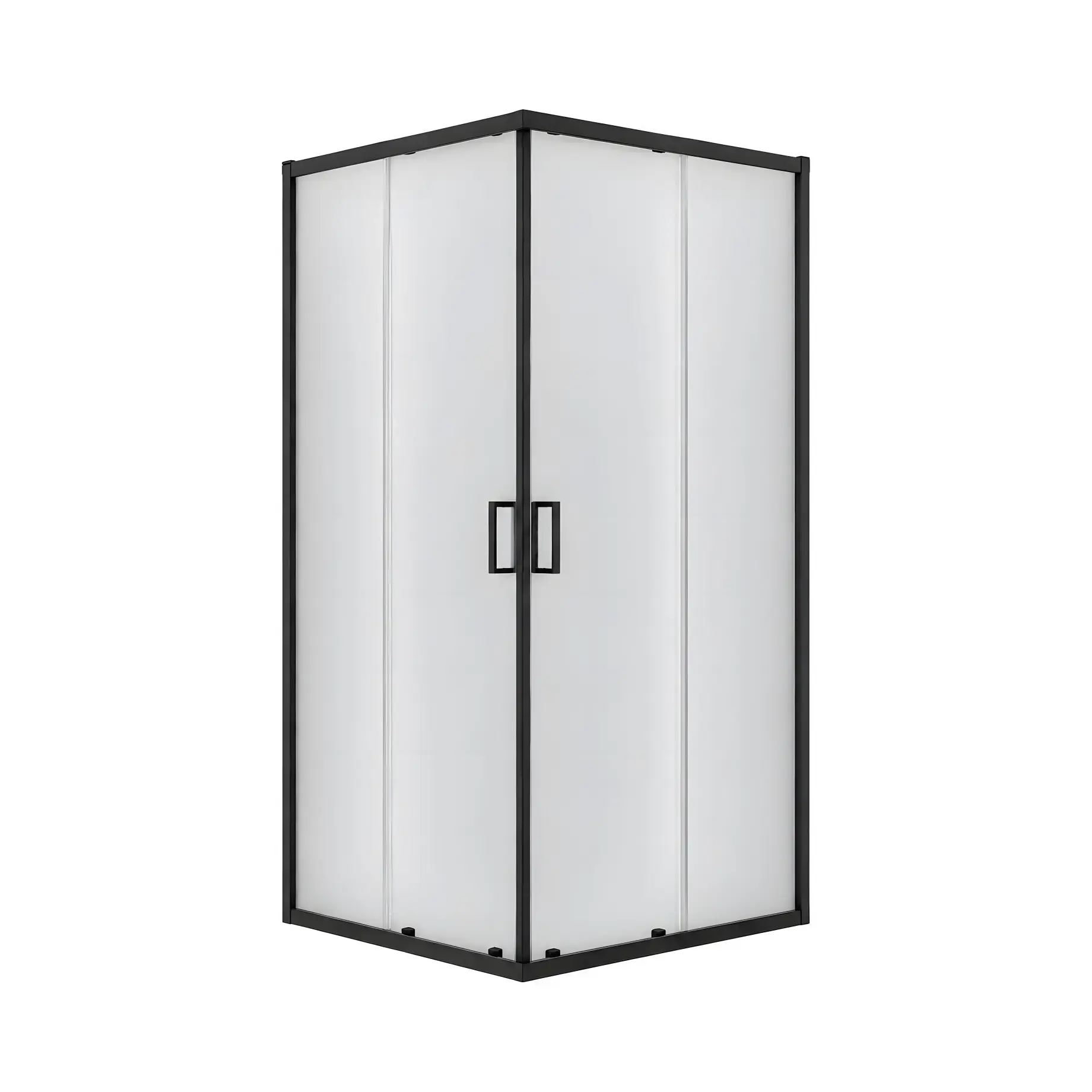 Душова кабіна Suvia 2D R55 New Trendy K-5125 Black 80 х 80 х 190 см — вид на білому тлі