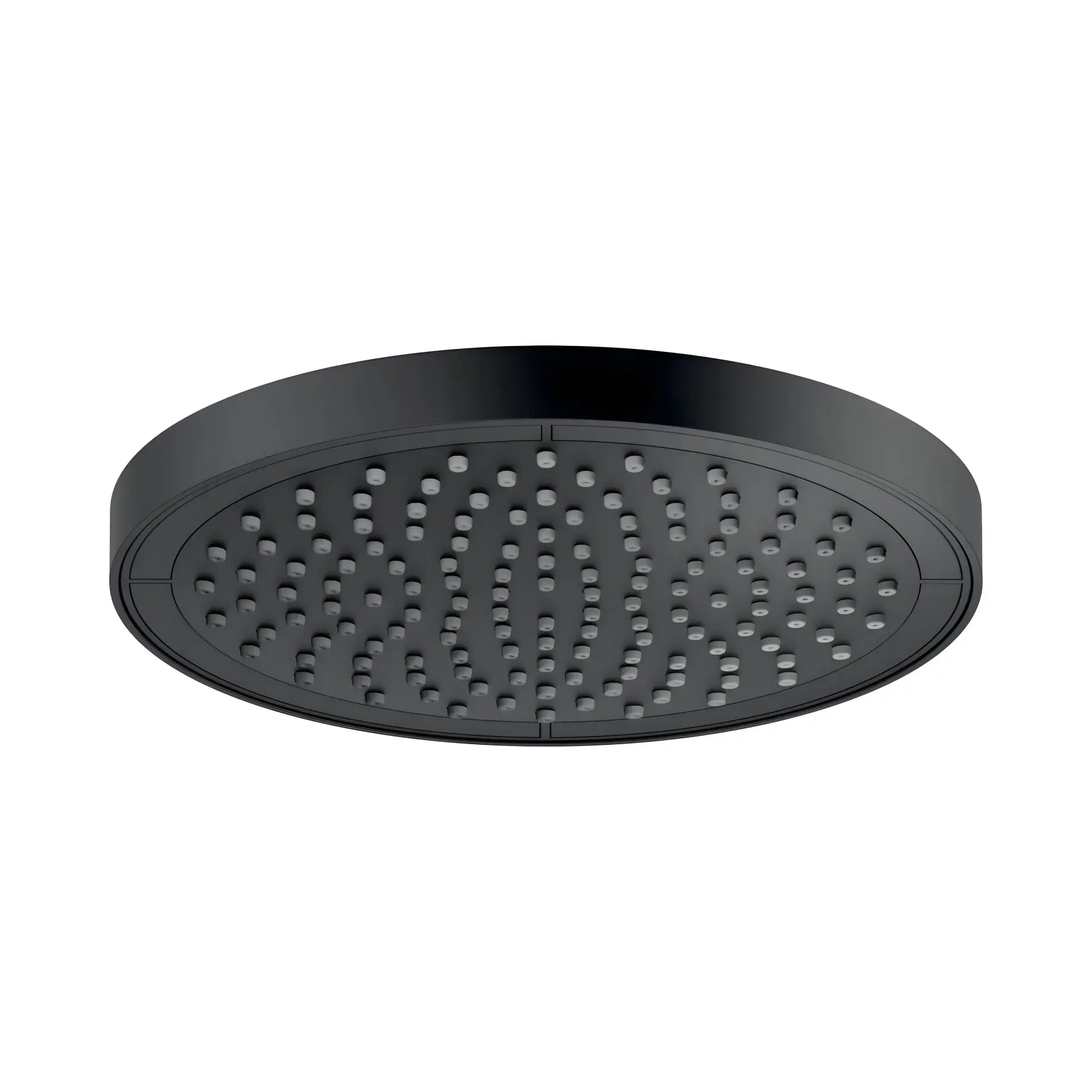 Верхній душ 200 мм Nobili AD139/10CBM Velvet Black Ø20 см — вид на білому тлі