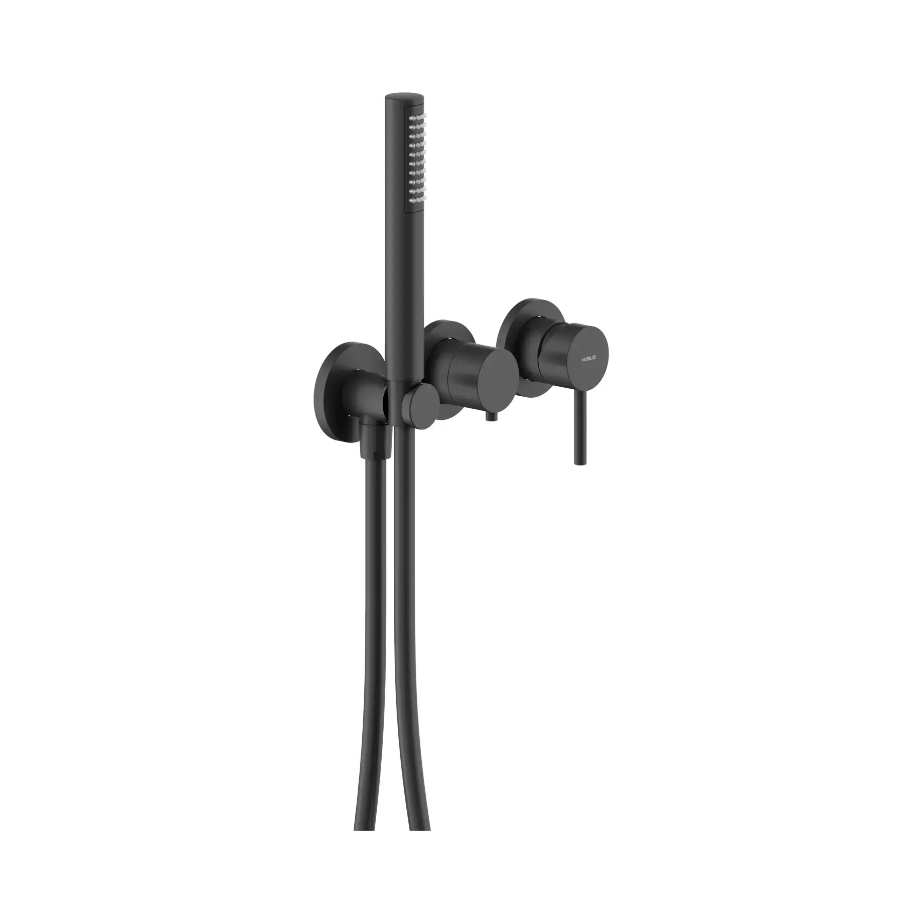 Змішувач для душу Live Nobili WESK100/1TBM Velvet Black — вид на білому тлі