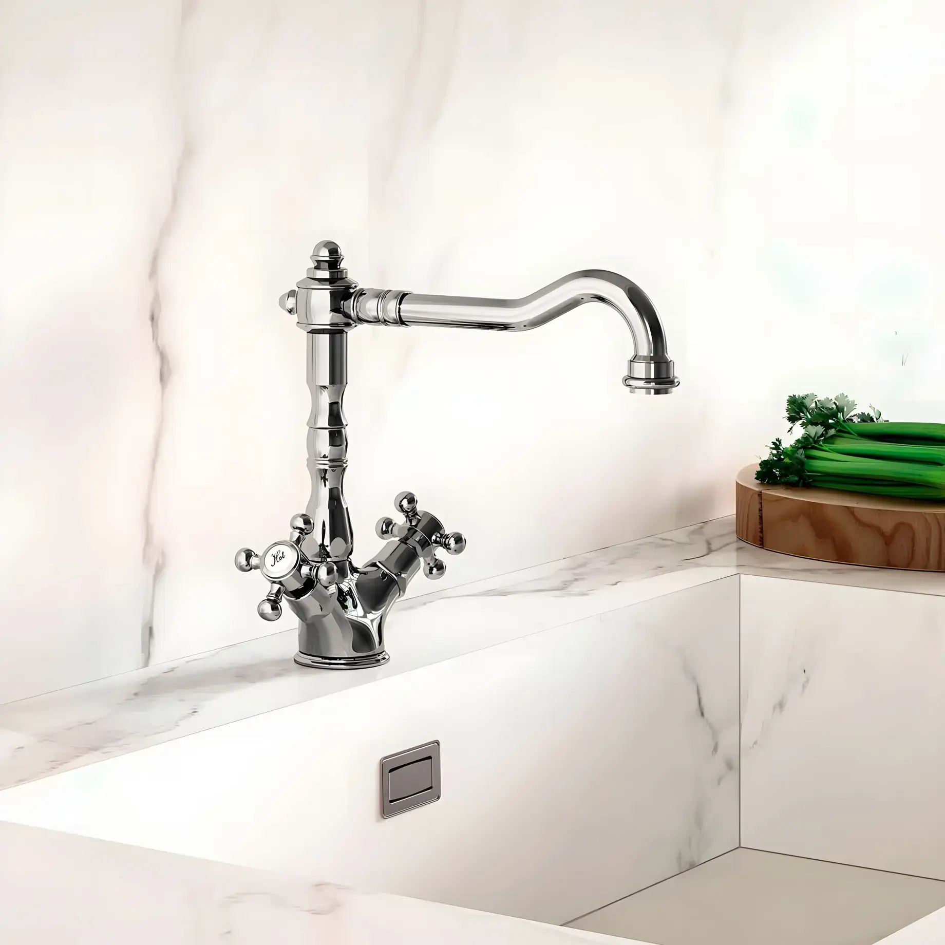 Змішувач для кухні  Belinda Paffoni FBLV180CR Chrome — бічний ракурс