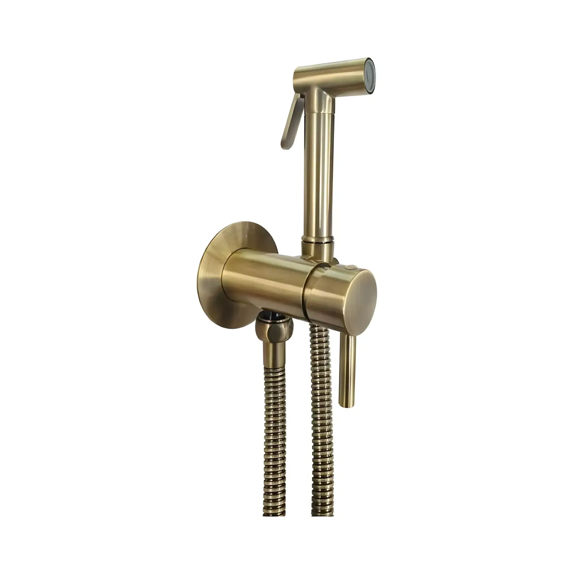 Гігієнічний душ  Tweet Round Mix зі змішувачем та шлангом  ZDUP 110 BR Paffoni ZDUP110BR Bronzed — вид на білому тлі