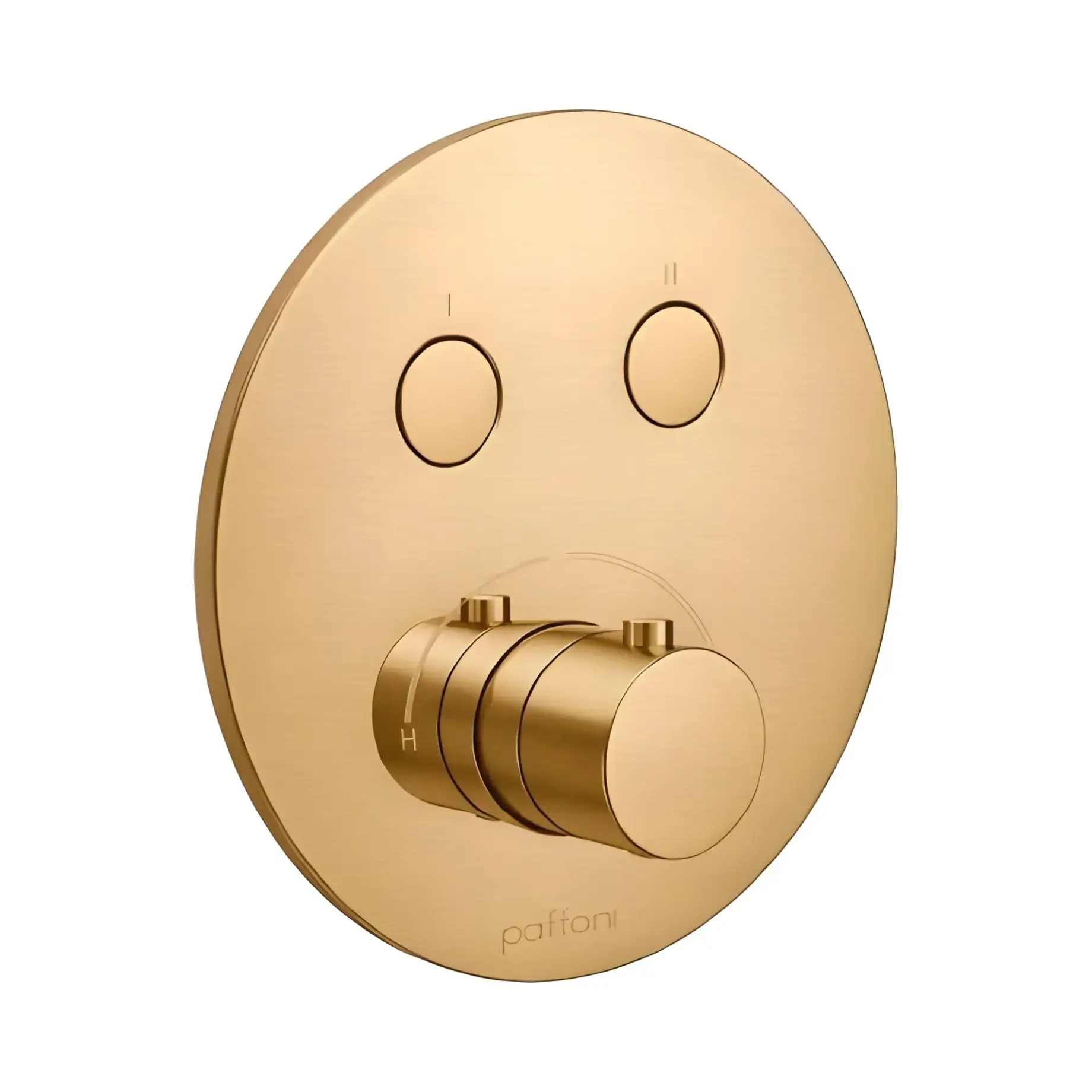 Змішувач для ванни та душу на 2 споживача  Compact Box Paffoni CPM018HGSP Brushed honey gold — вид на білому тлі