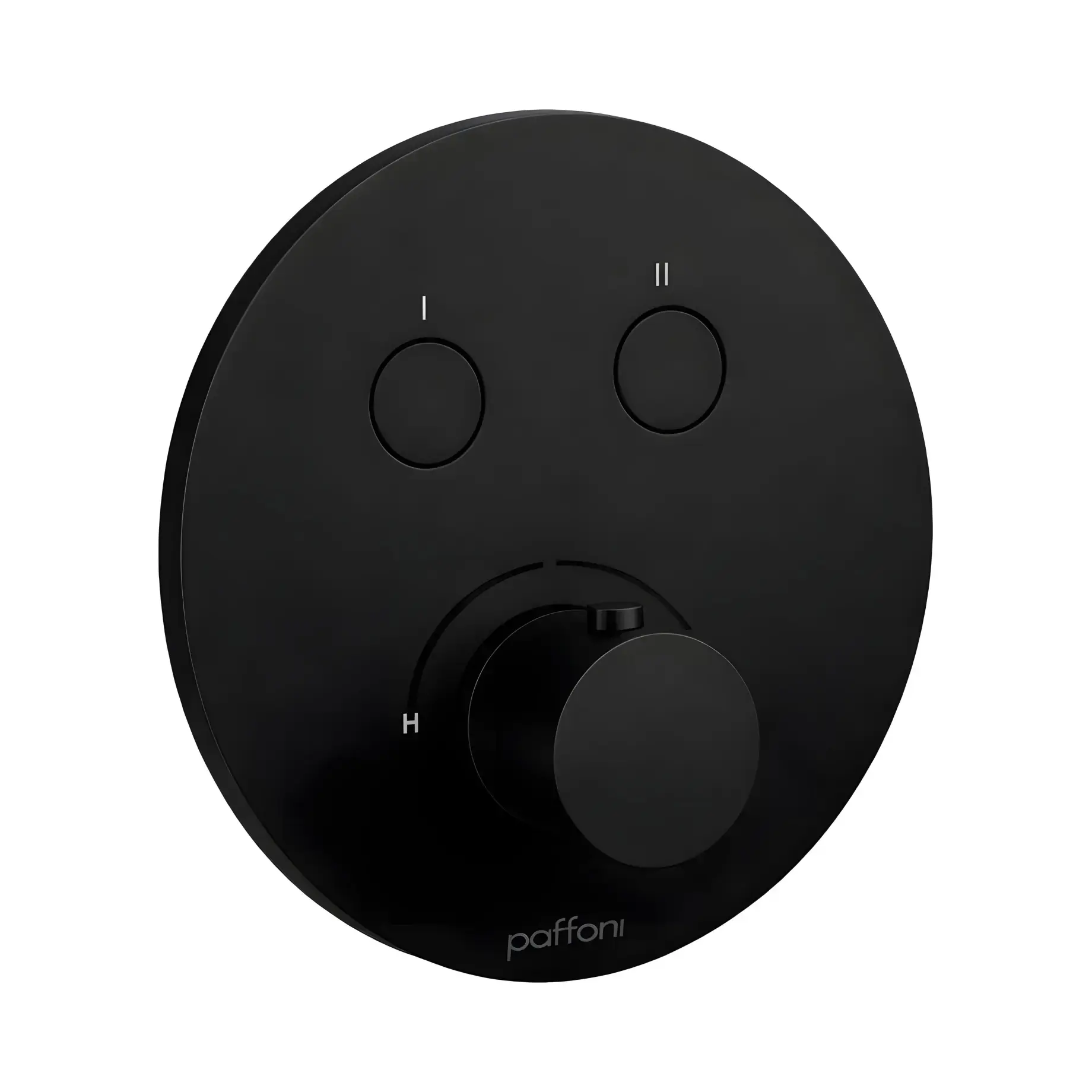 Змішувач для ванни та душу на 2 споживача  Compact Box Paffoni CPM018NO Matt Black — вид на білому тлі