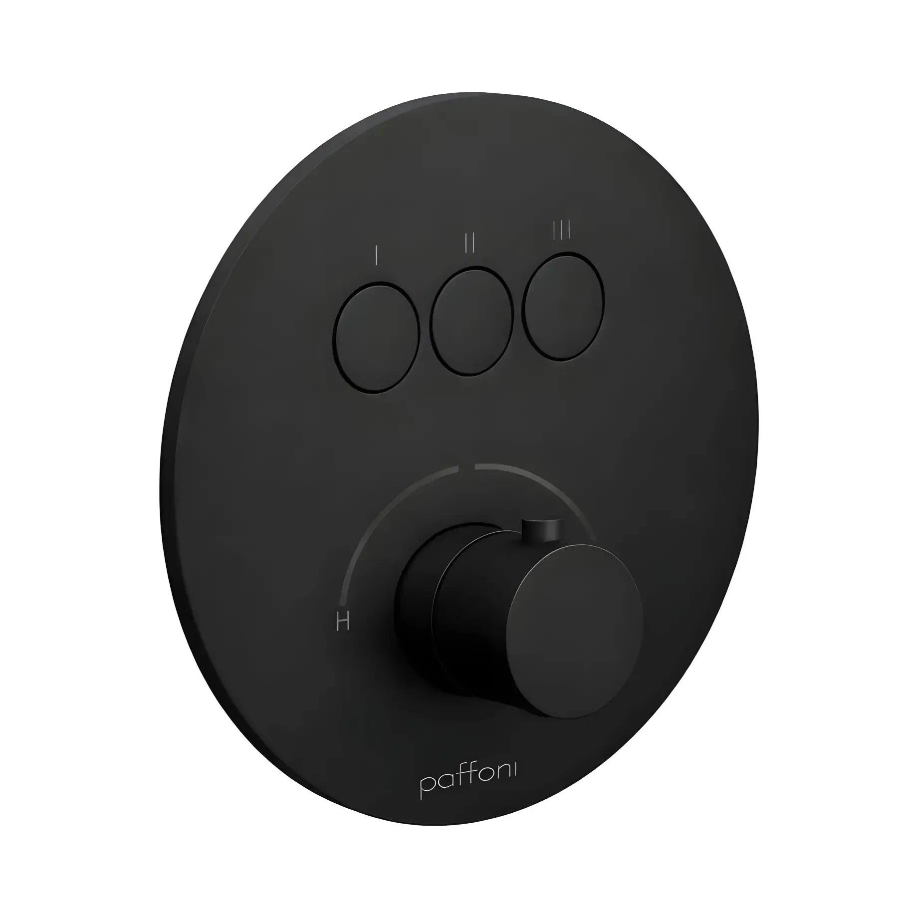 Змішувач для ванни та душу на 3 споживачі  Compact Box Paffoni CPM019NO Matt Black — вид на білому тлі