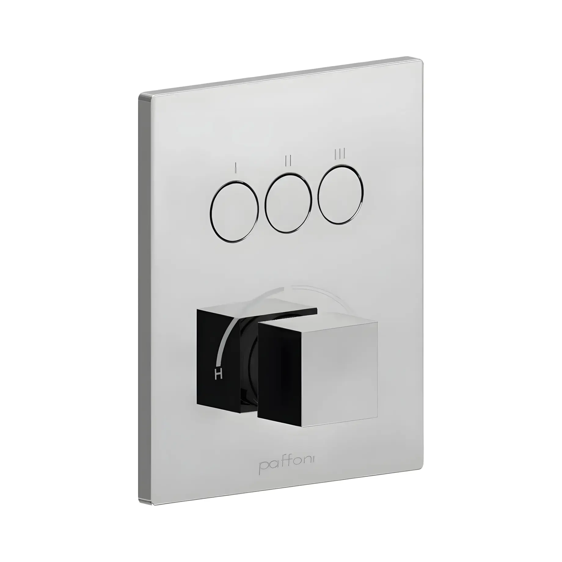 Змішувач для ванни та душу на 3 споживача  Compact Box Paffoni CPM519CR Chrome — вид на білому тлі