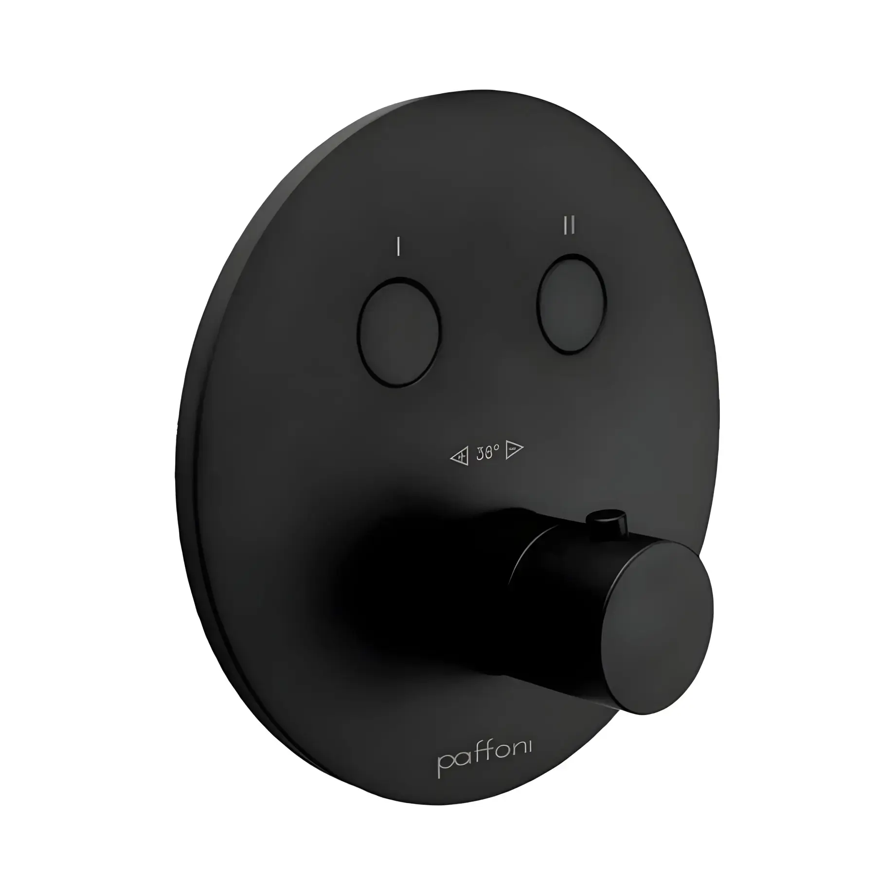 Термостат для душу на 2 споживача  Compact Box Paffoni CPT018NO Matt Black — вид на білому тлі