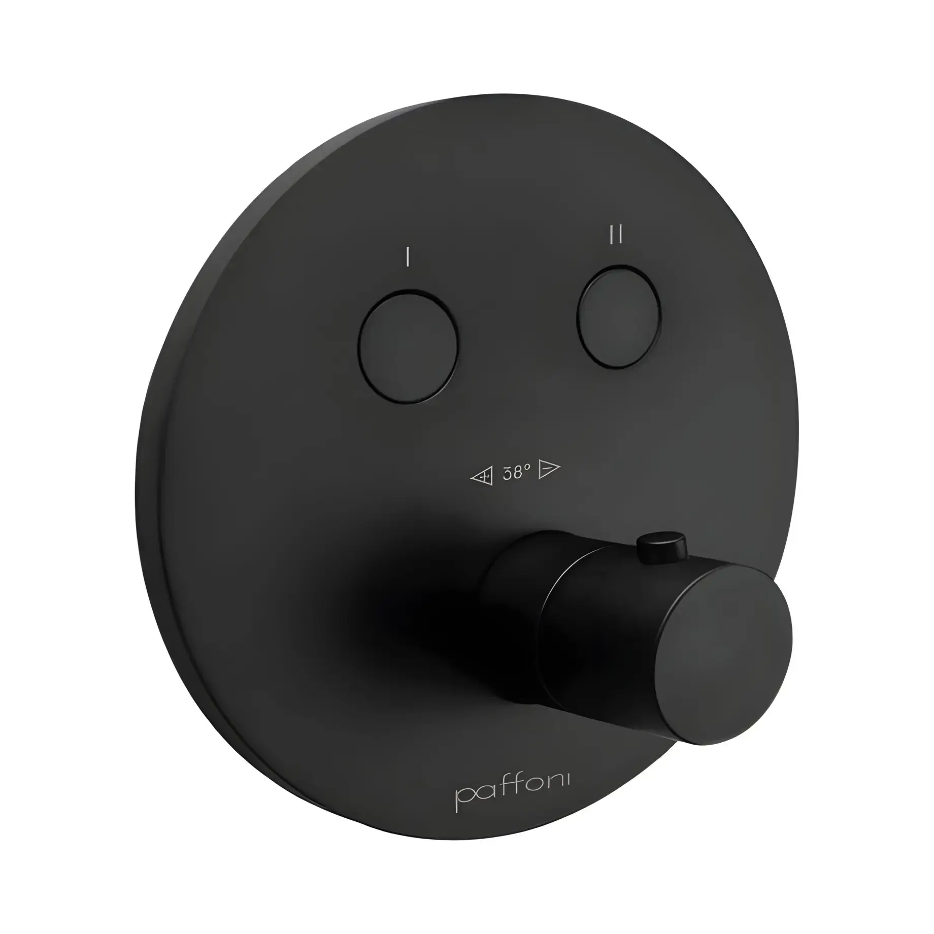 Термостат для душу на 2 споживача  Compact Box Paffoni CPT018NO Matt Black — вид спереду