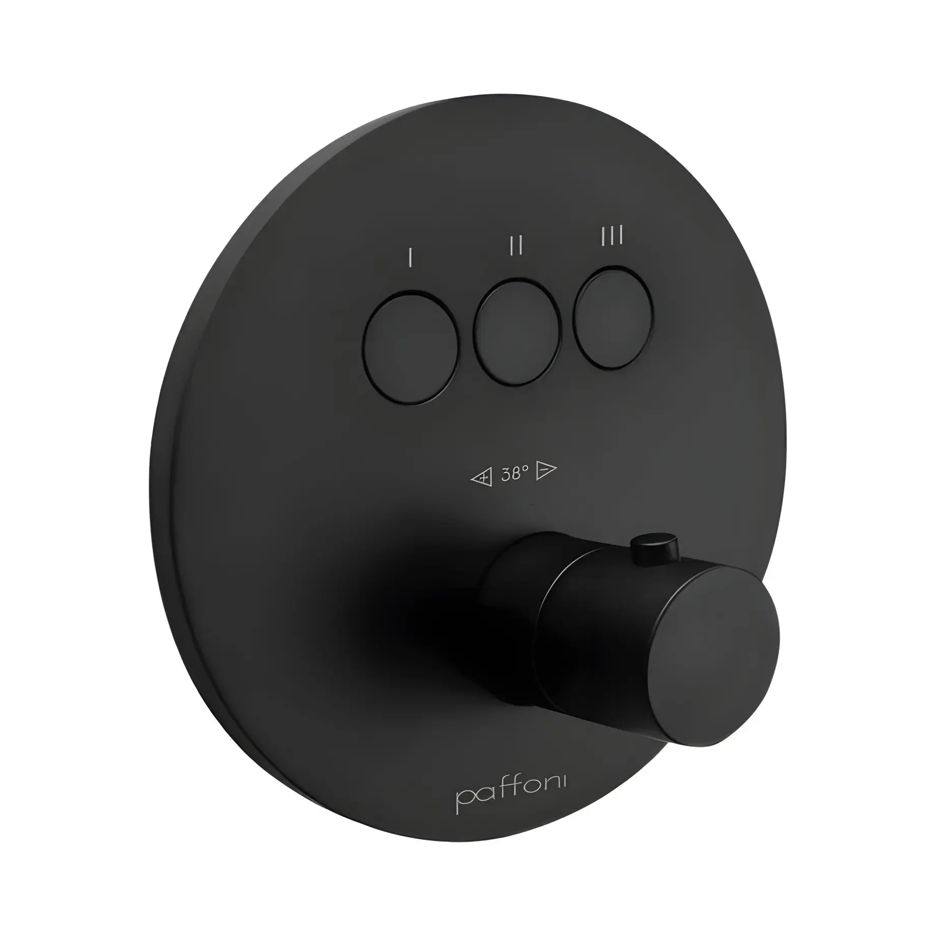 Термостат для душу на 3 споживача  Compact Box Paffoni CPT019NO Matt Black — вид на білому тлі