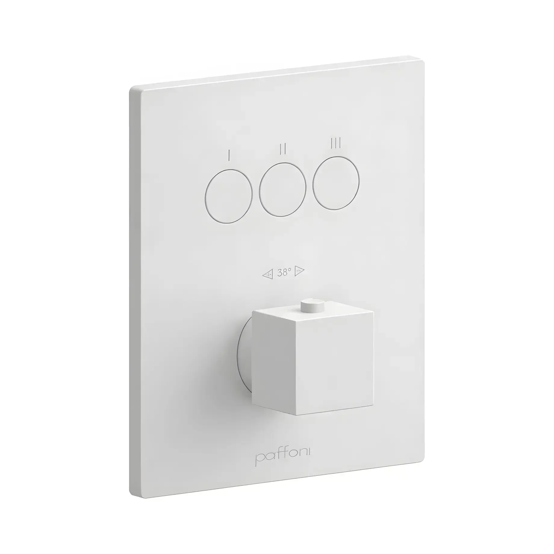 Термостат для душу на 3 споживача  Compact Box Paffoni CPT519BO Matt White — вид на білому тлі