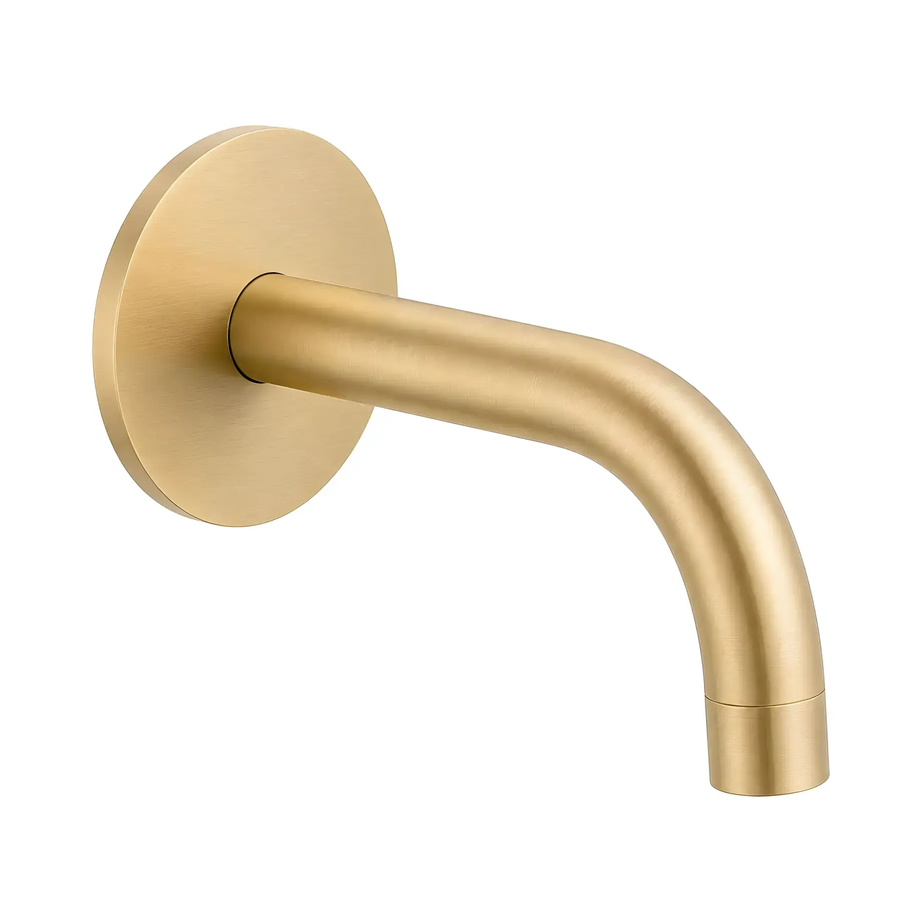 Вилив для ванни 12 см Paffoni ZBOC140HGSP Brushed honey gold — вид на білому тлі