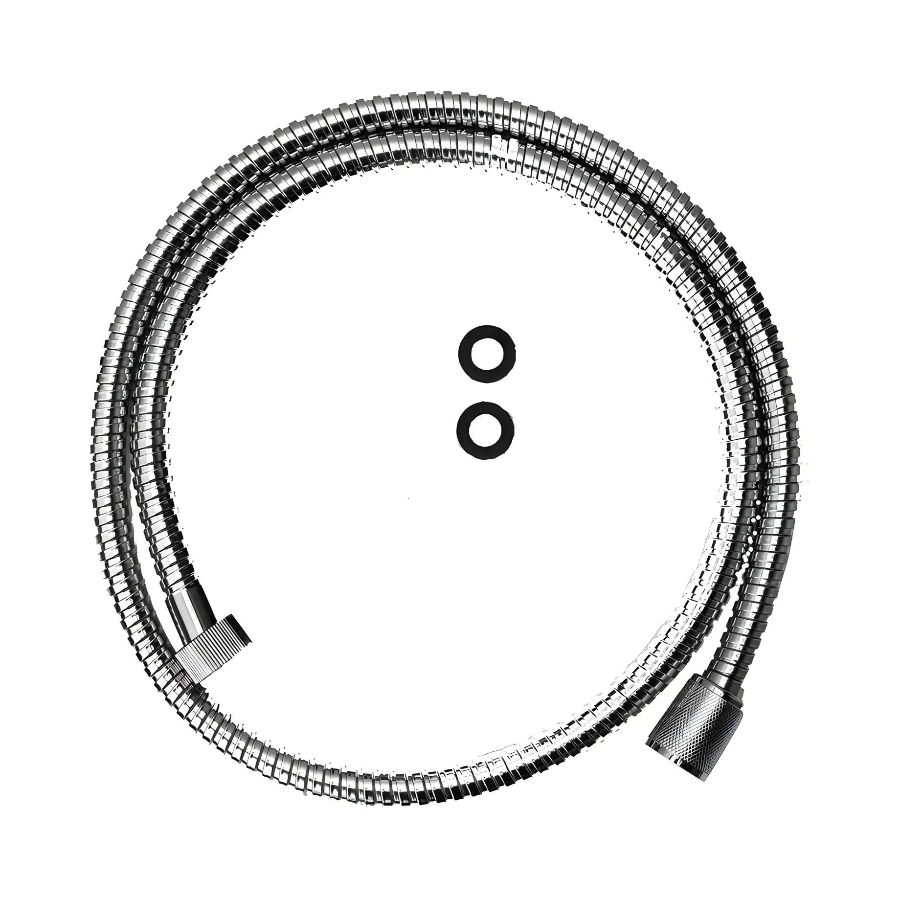 Шланг для душу 1,2 м Paffoni ZFLO030CR Chrome — вид на білому тлі