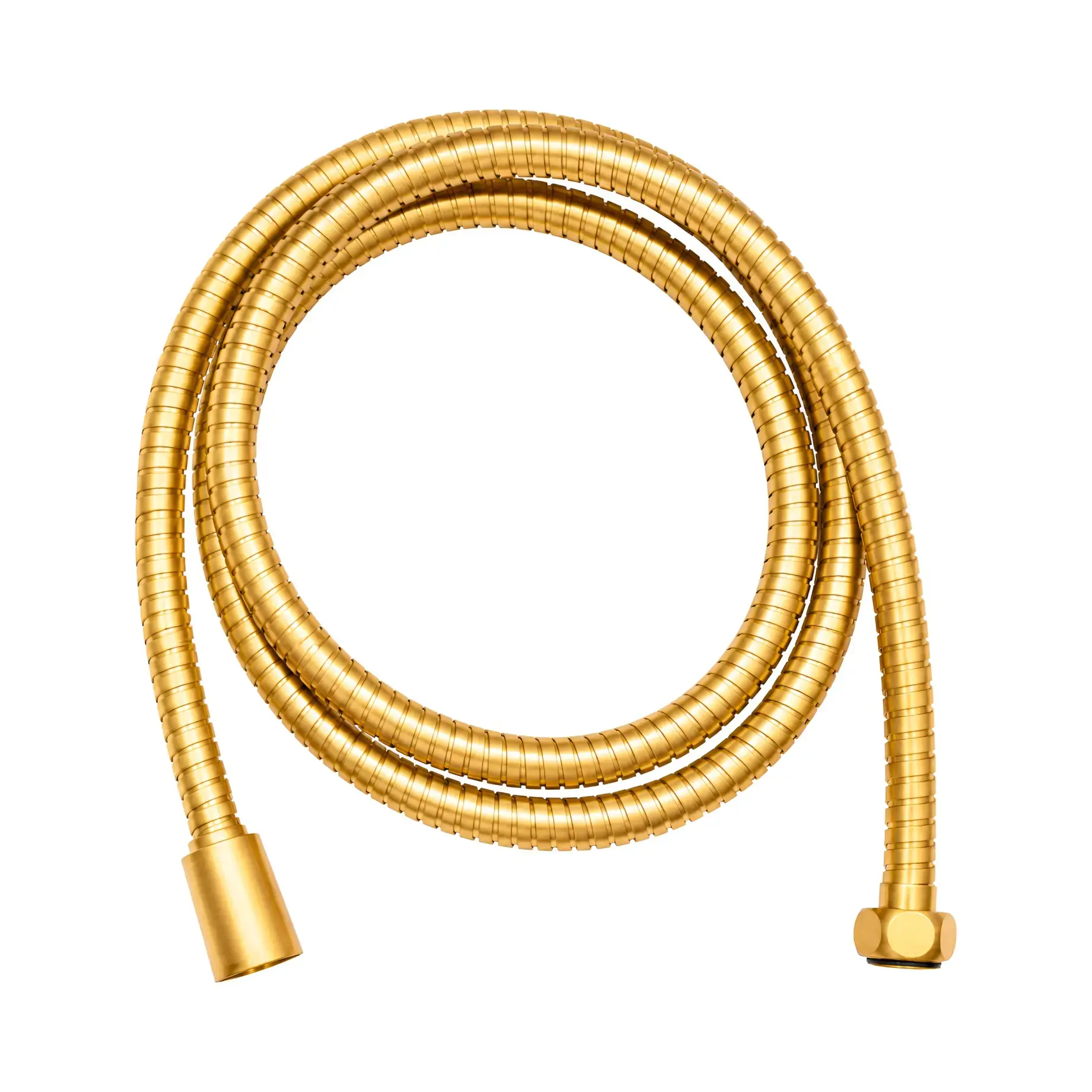Шланг для душу 1,5 м Lusso Paffoni ZFLO075HGSP Brushed honey gold — вид на білому тлі