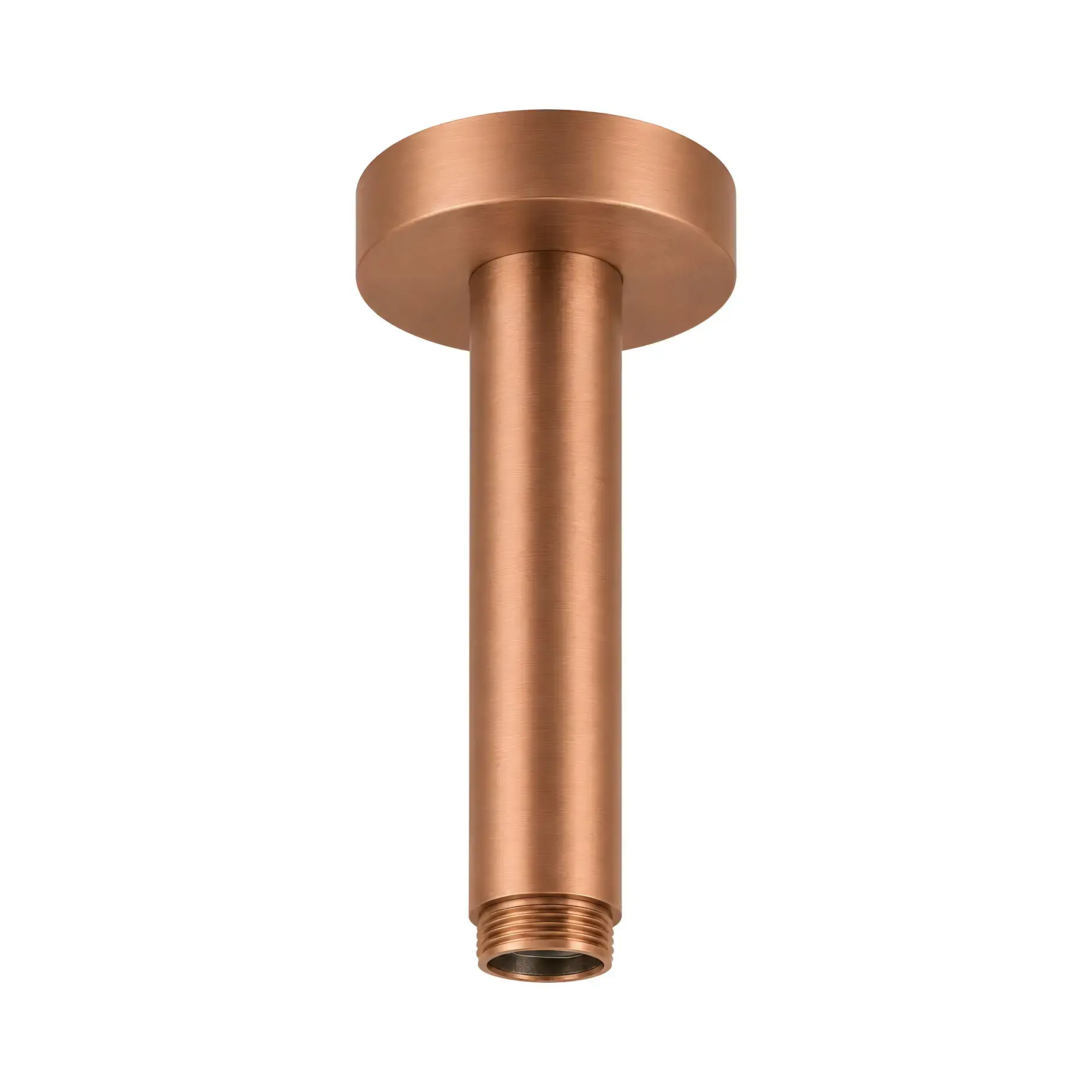 Тримач для верхнього душу 12 см Paffoni ZSOF064RASP Brushed Copper PVD — вид на білому тлі
