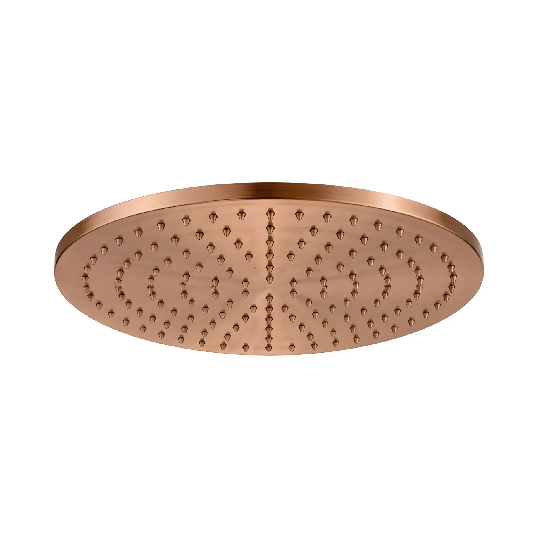 Верхній душ MASTER KING "Tondo" Ø22.5 см Paffoni ZSOF074RASP Brushed Copper PVD 22.5 х 22.5 см — вид на білому тлі