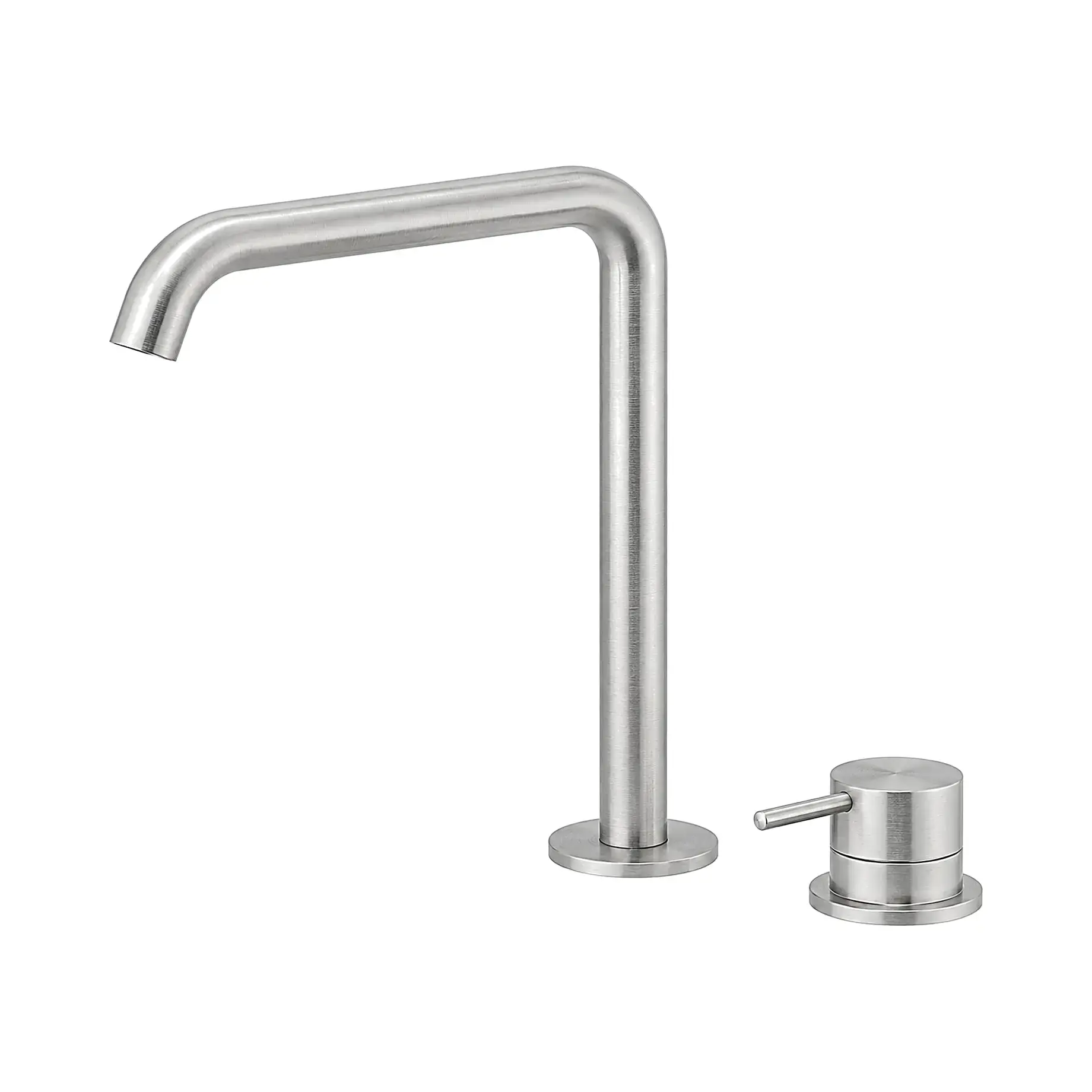 Змішувач для умивальника Inox Tech Paffoni INOX051AC Stainless Steel — вид на білому тлі