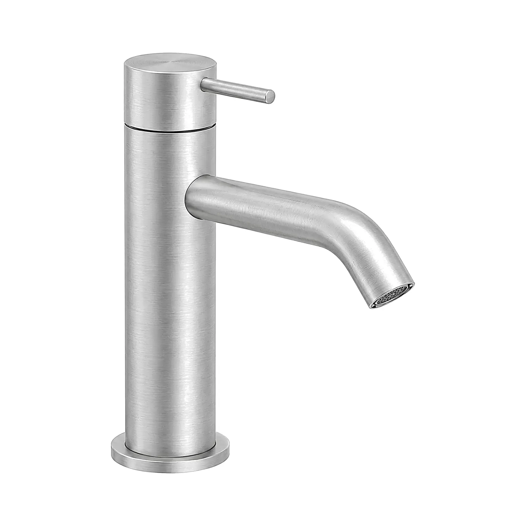 Змішувач для раковини Inox Tech без донного клапану Paffoni INOX071AC Stainless Steel — вид на білому тлі