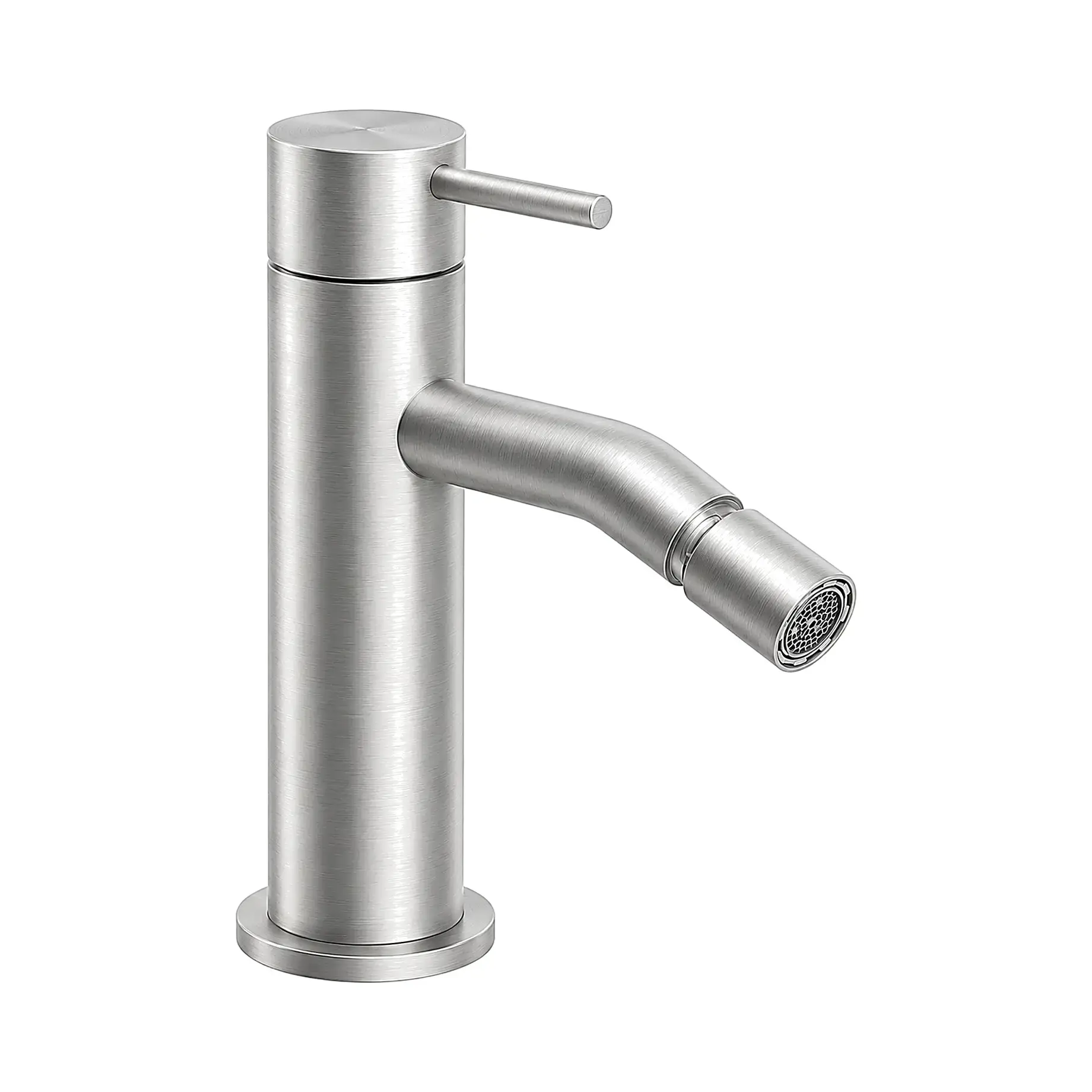 Змішувач для біде Inox Tech без донного клапану Paffoni INOX131AC Stainless Steel — вид на білому тлі