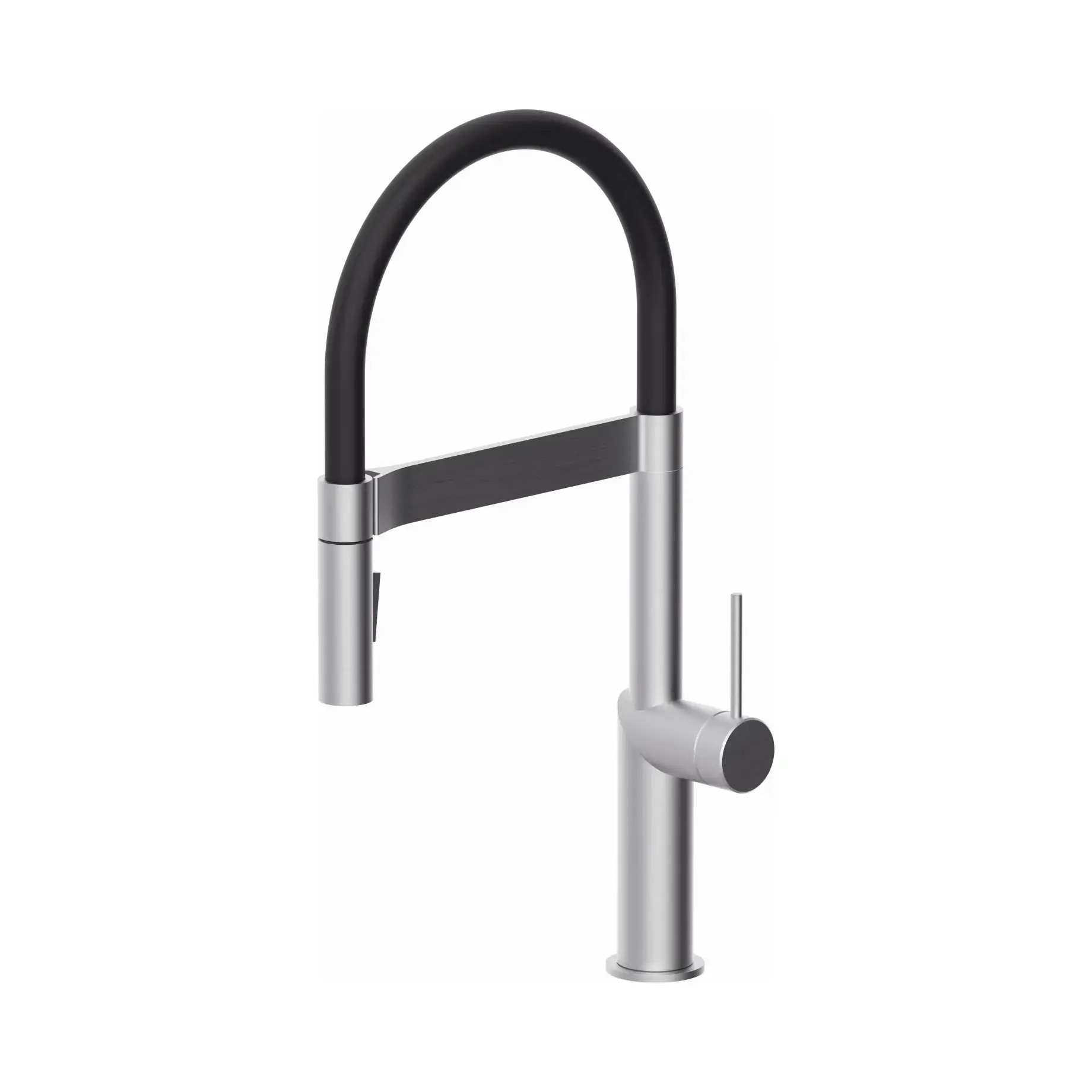Змішувач для кухні Inox Tech Paffoni INOX179AC Stainless Steel — вид на білому тлі
