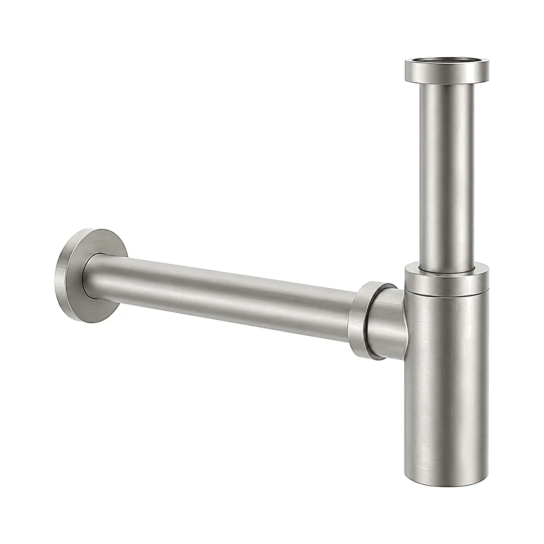 Сифон для раковини Inox Tech Paffoni ZACC526AC Stainless Steel — вид на білому тлі