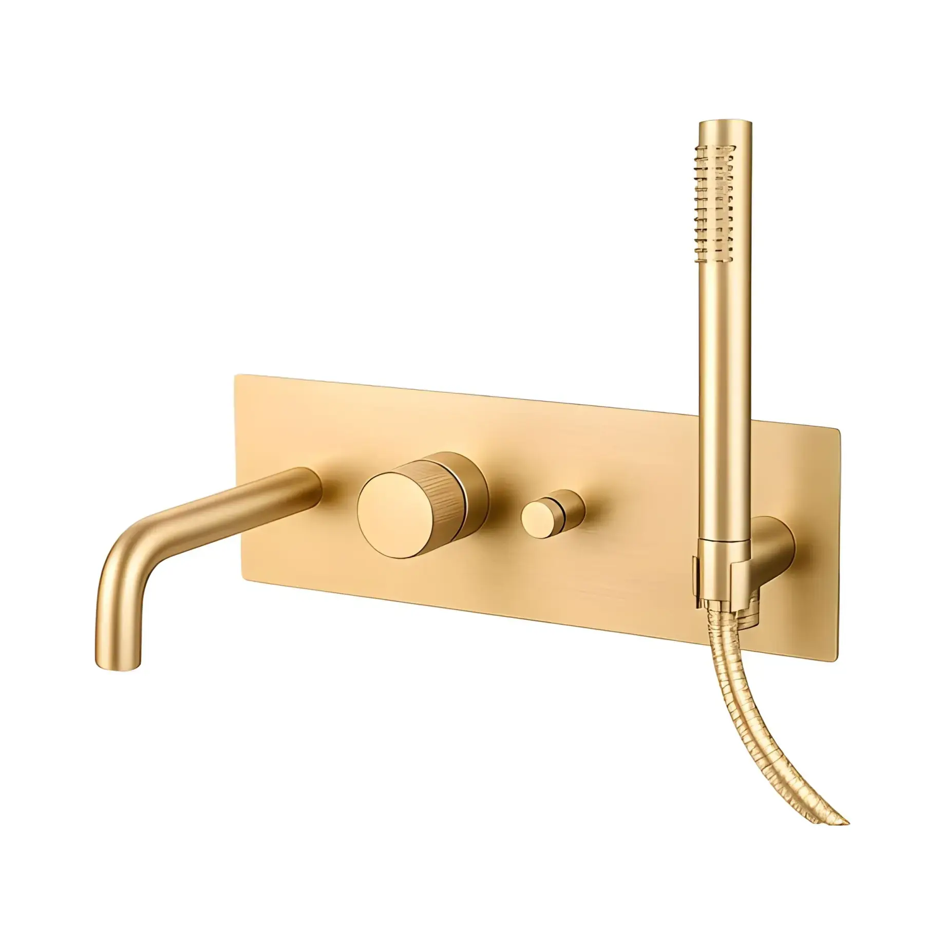 Змішувач для ванни  Jo Paffoni JO001HGSP Brushed honey gold — вид на білому тлі
