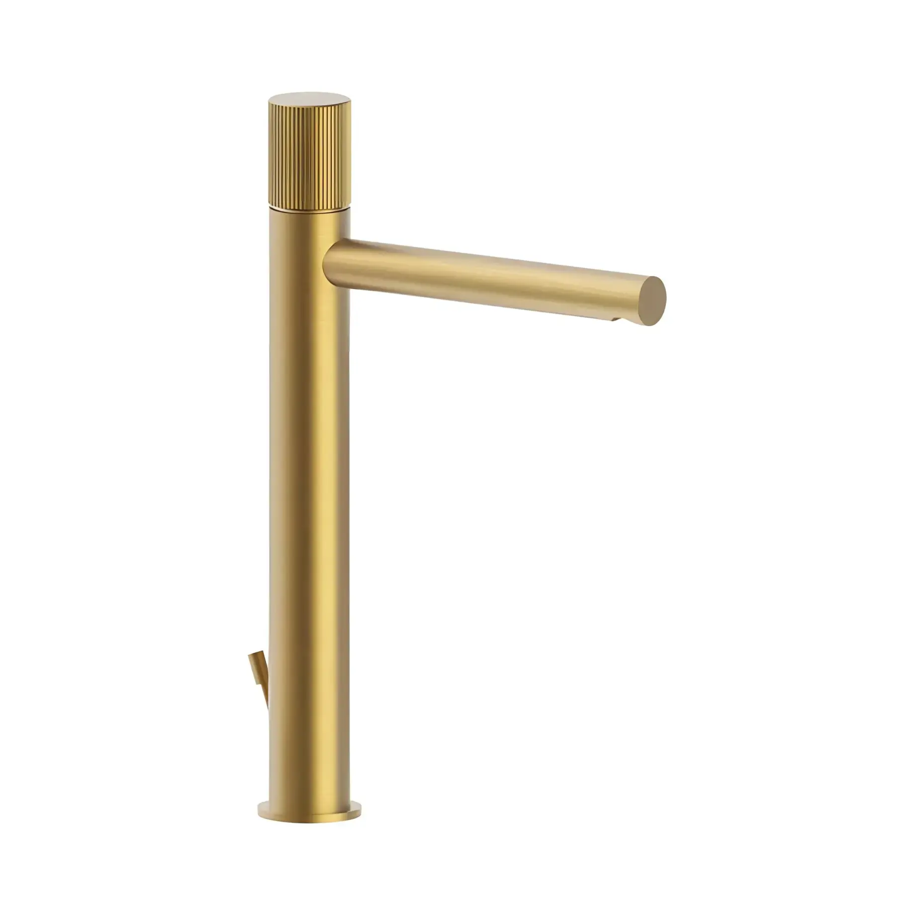 Змішувач для раковини високий  Jo з донним клапаном Paffoni JO085HGSP Brushed honey gold — вид на білому тлі