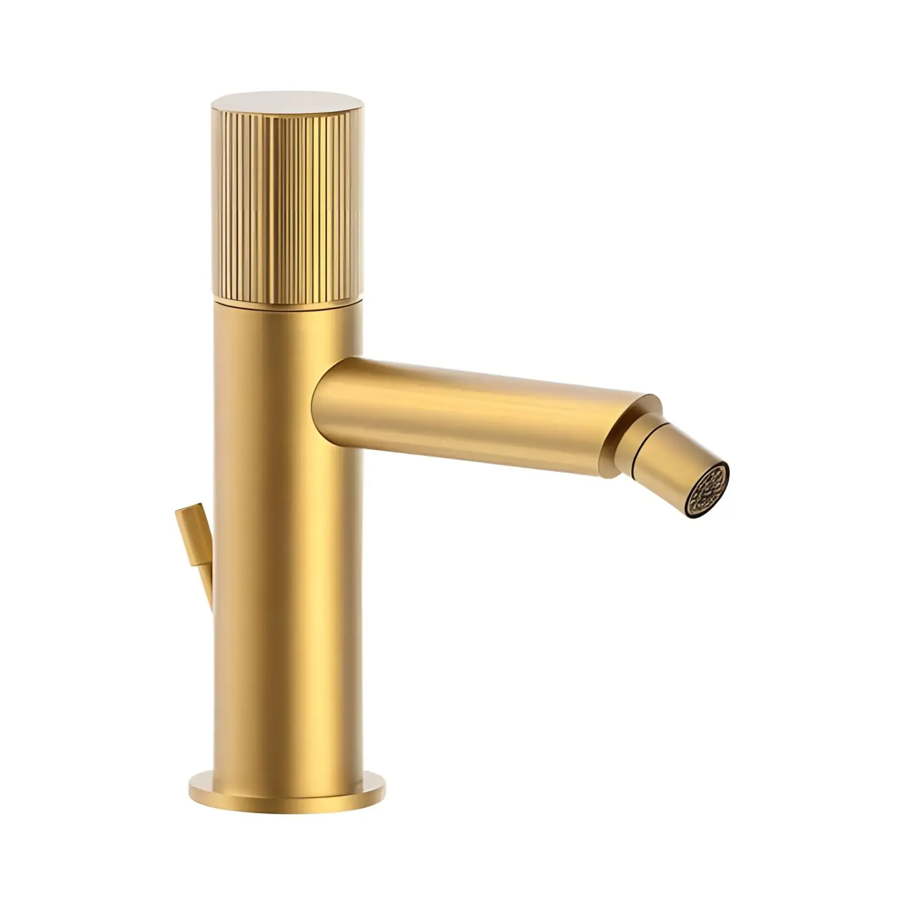 Змішувач для біде  Jo з донним клапаном Paffoni JO135HGSP Brushed honey gold — вид на білому тлі