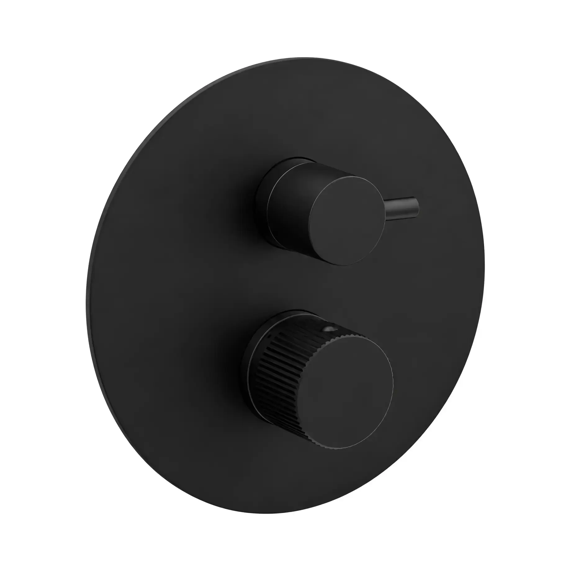Змішувач для душу Jo Paffoni JOBOX018NO Matt Black — вид на білому тлі