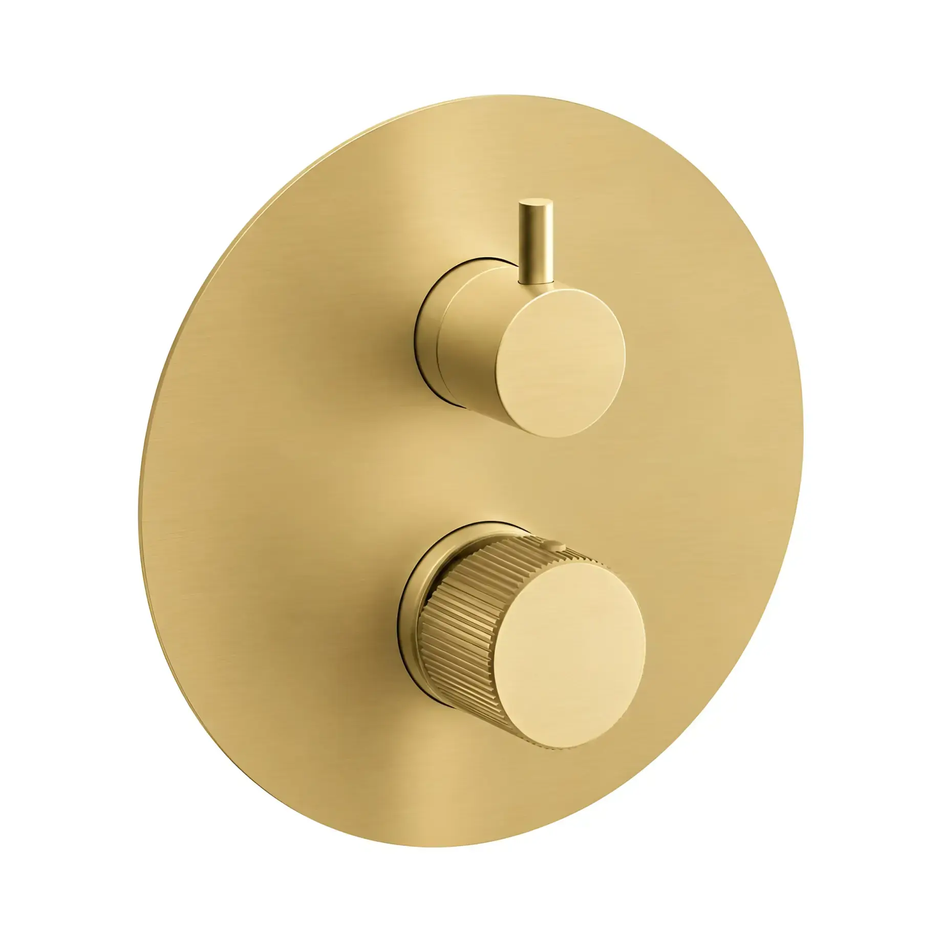 Змішувач для душу Jo Paffoni JOBOX019HGSP Brushed honey gold — вид на білому тлі