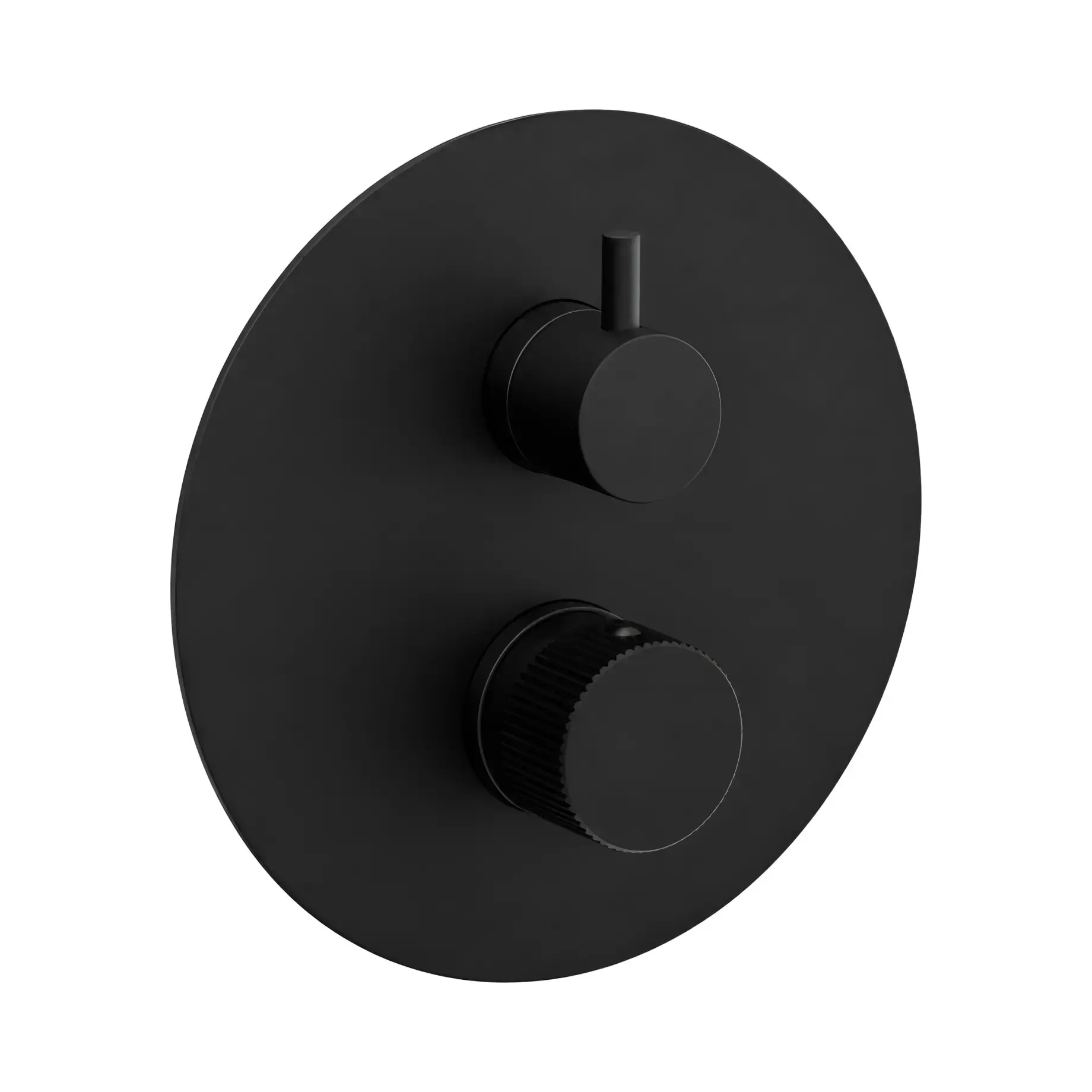Змішувач для душу Jo Paffoni JOBOX019NO Matt Black — вид на білому тлі