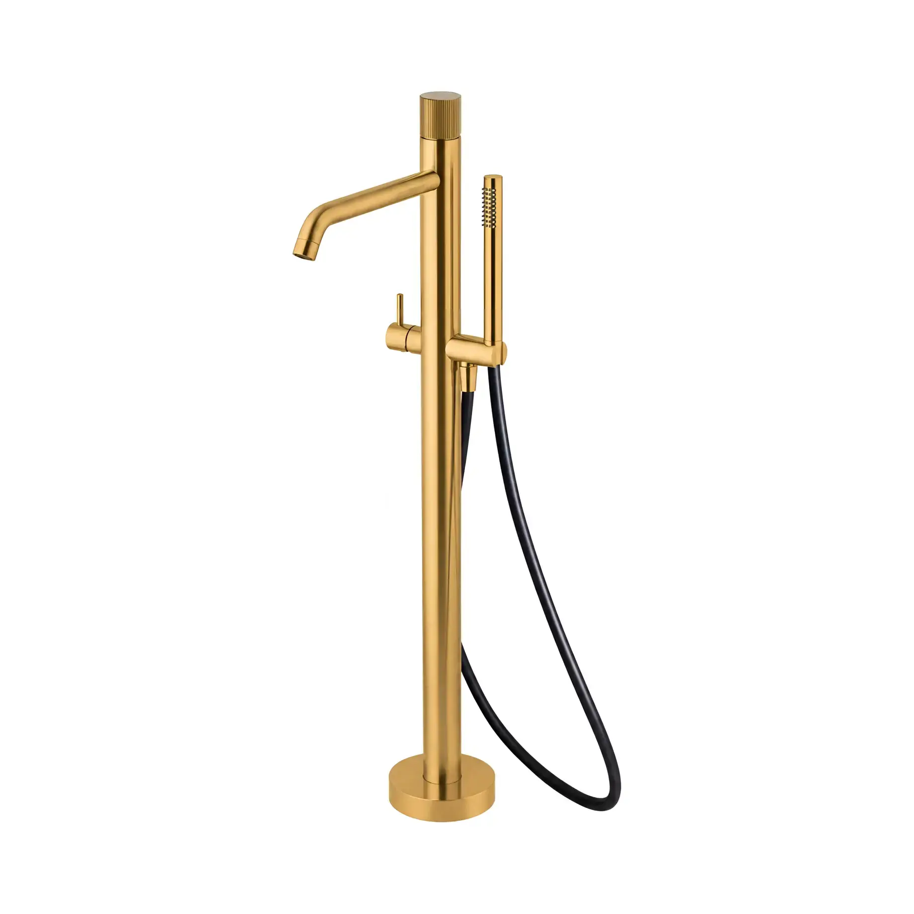 Змішувач для ванни Jo Paffoni JOBOX032HGSP Brushed honey gold — вид на білому тлі