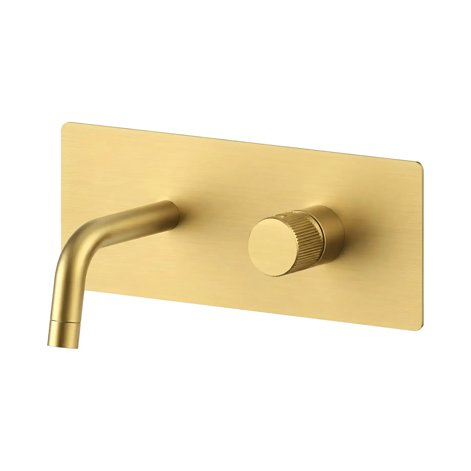 Змішувач для раковини Jo Paffoni JOBOX104HGSP Brushed honey gold — вид на білому тлі
