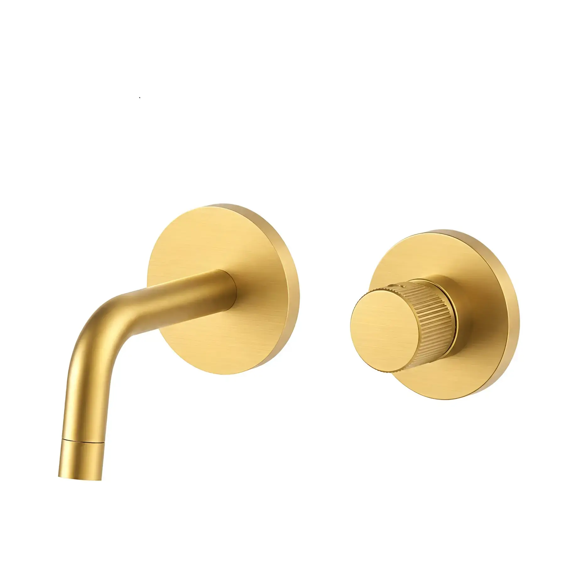 Змішувач для раковини Jo Paffoni JOBOX104HGSP70 Brushed honey gold — вид на білому тлі