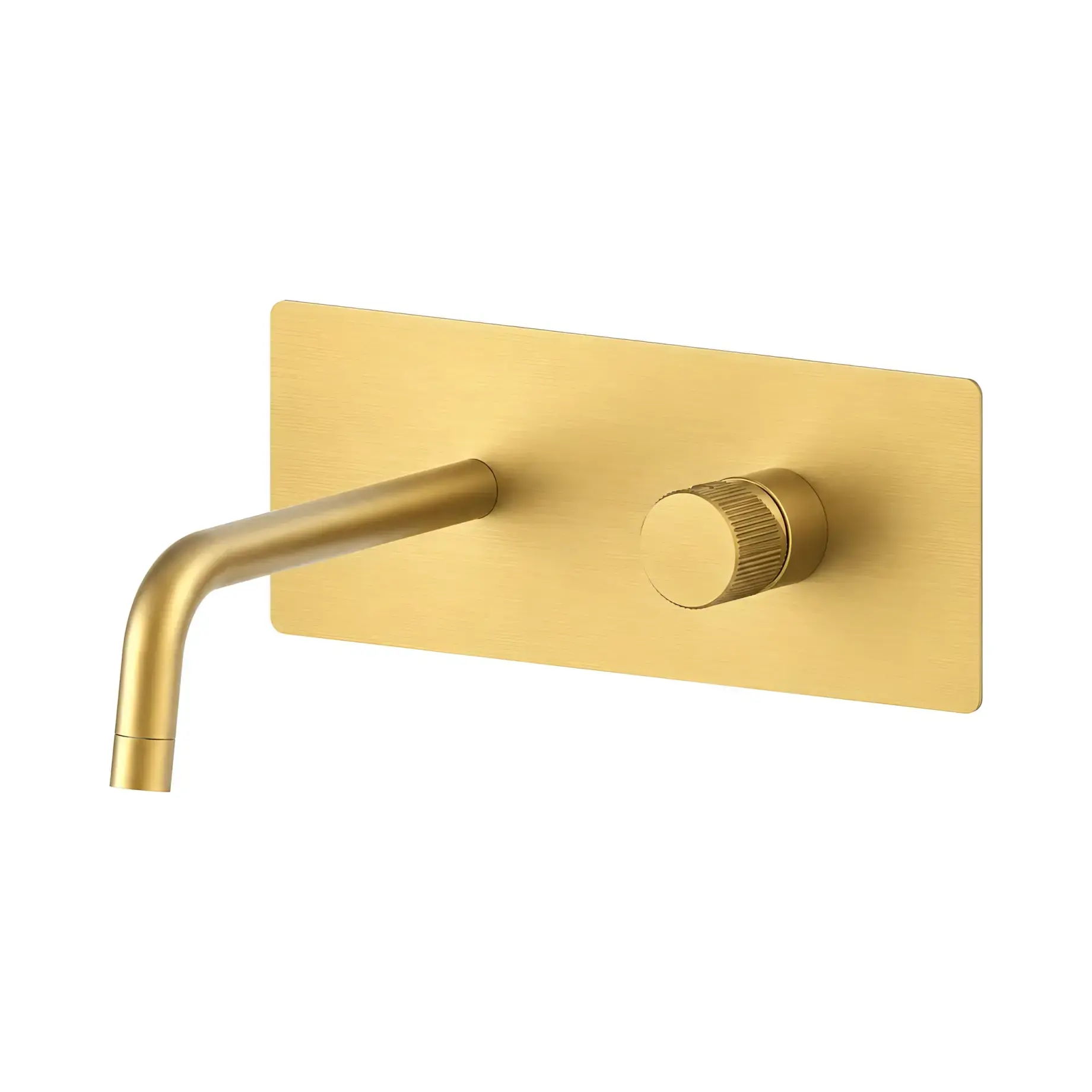 Змішувач для раковини Jo Paffoni JOBOX105HGSP Brushed honey gold — вид на білому тлі