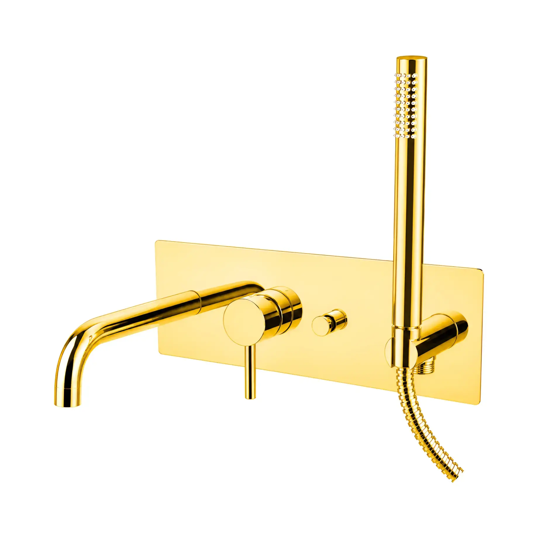 Змішувач для ванни Light Paffoni LIG001HG Honey gold — вид на білому тлі