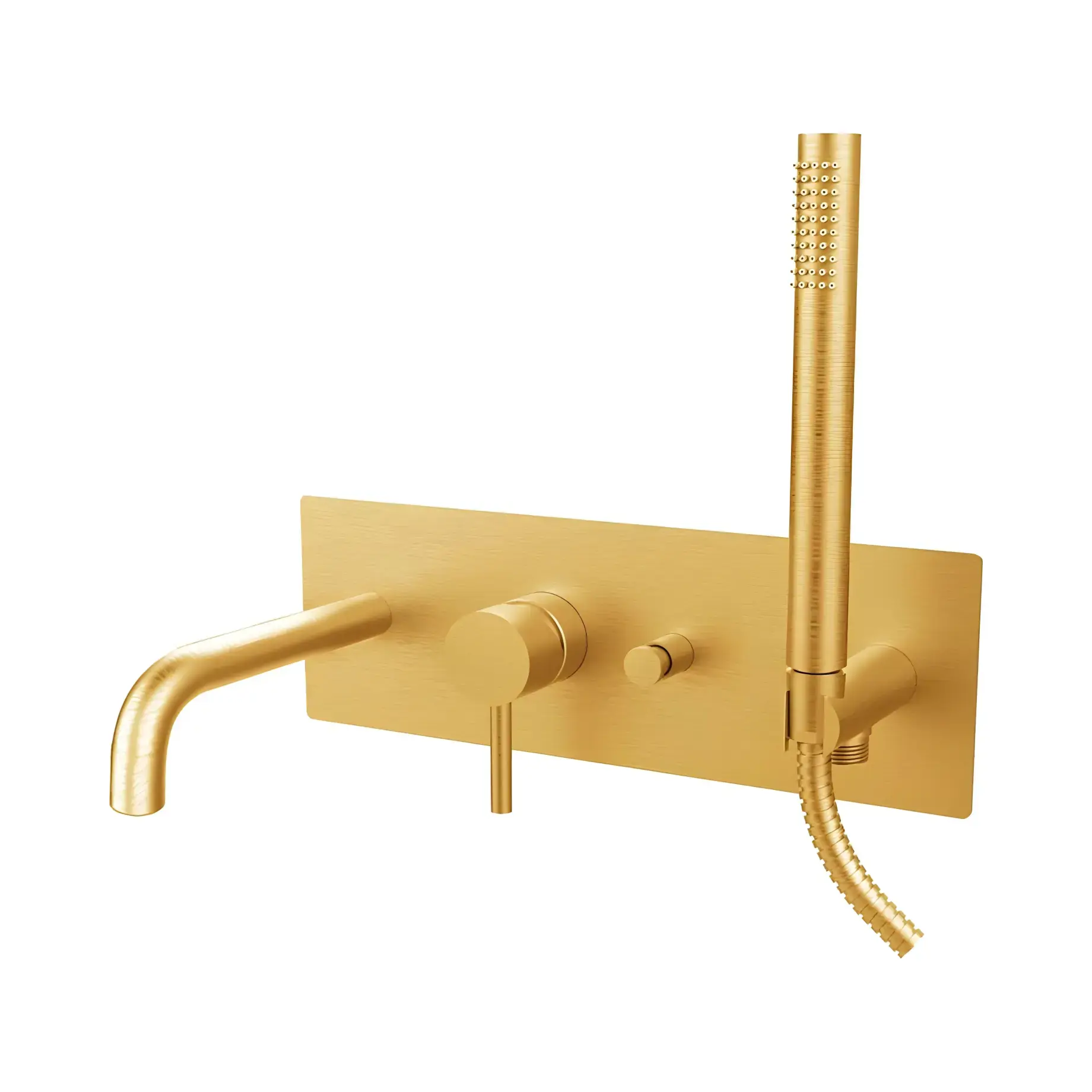 Змішувач для ванни  Light Paffoni LIG001HGSP Brushed honey gold — вид на білому тлі