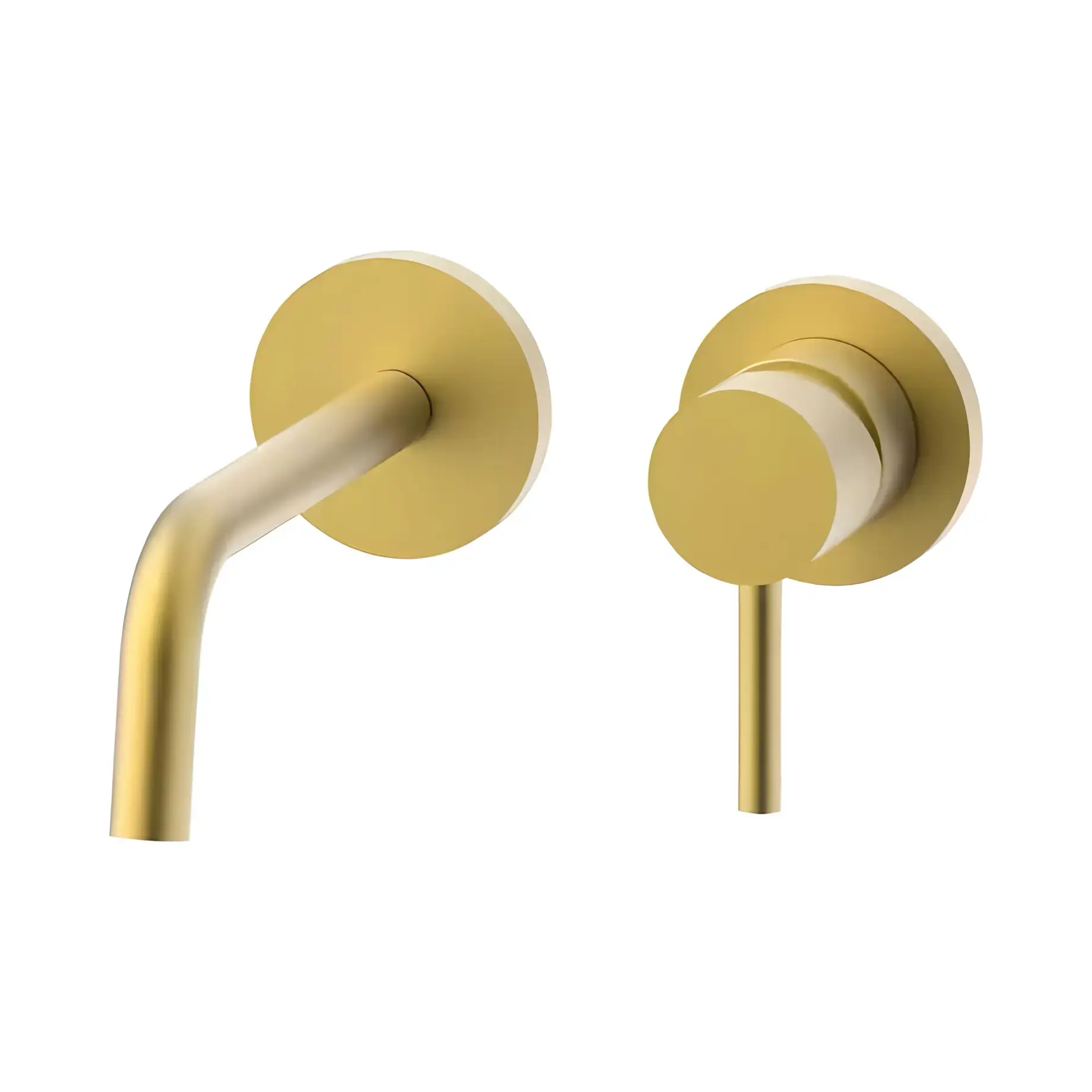 Змішувач для раковини настінний  Light вилив 178 мм Paffoni LIG006HGSP70 Brushed honey gold — вид на білому тлі
