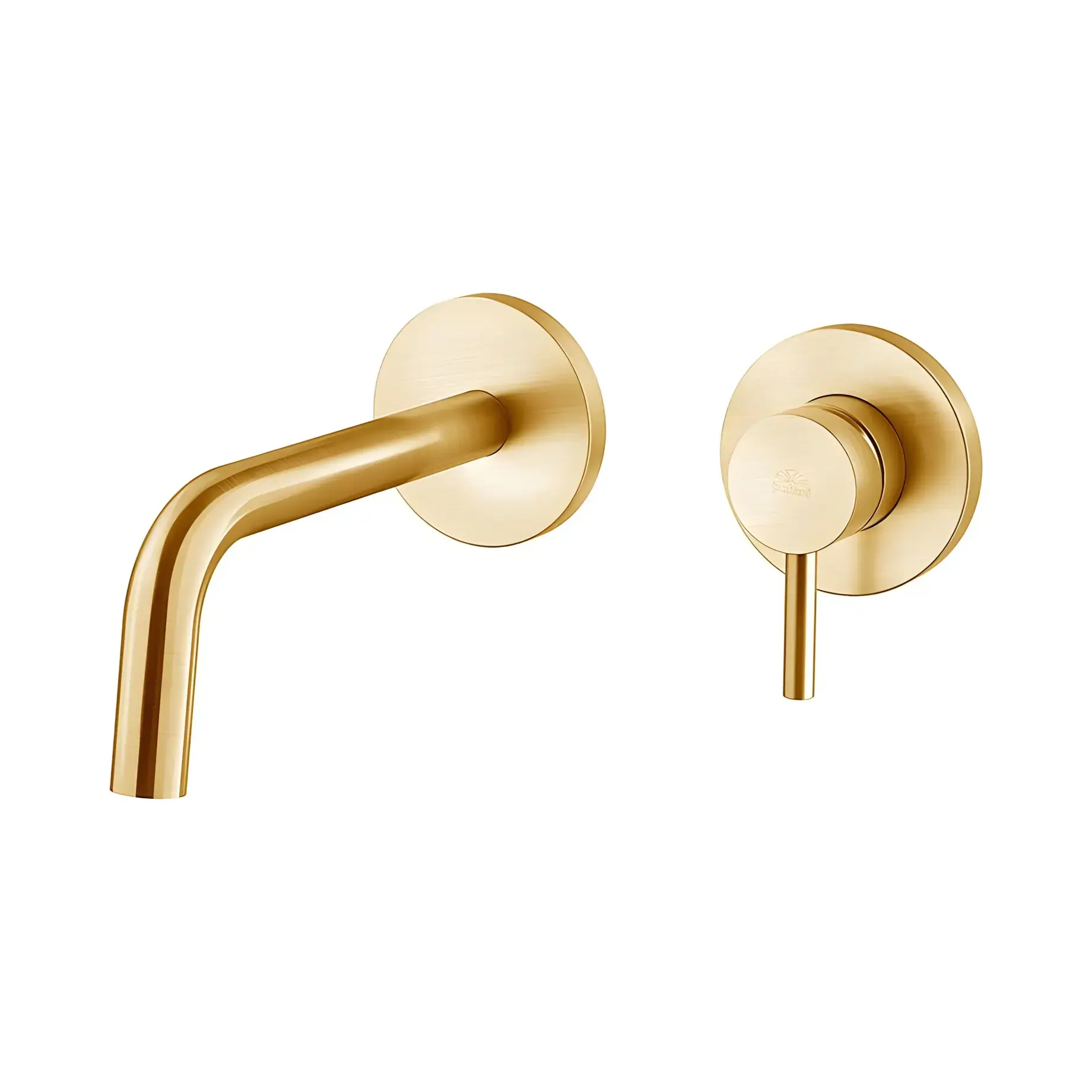 Змішувач для раковини настінний  Light вилив 248 мм Paffoni LIG007HGSP70 Brushed honey gold — вид спереду