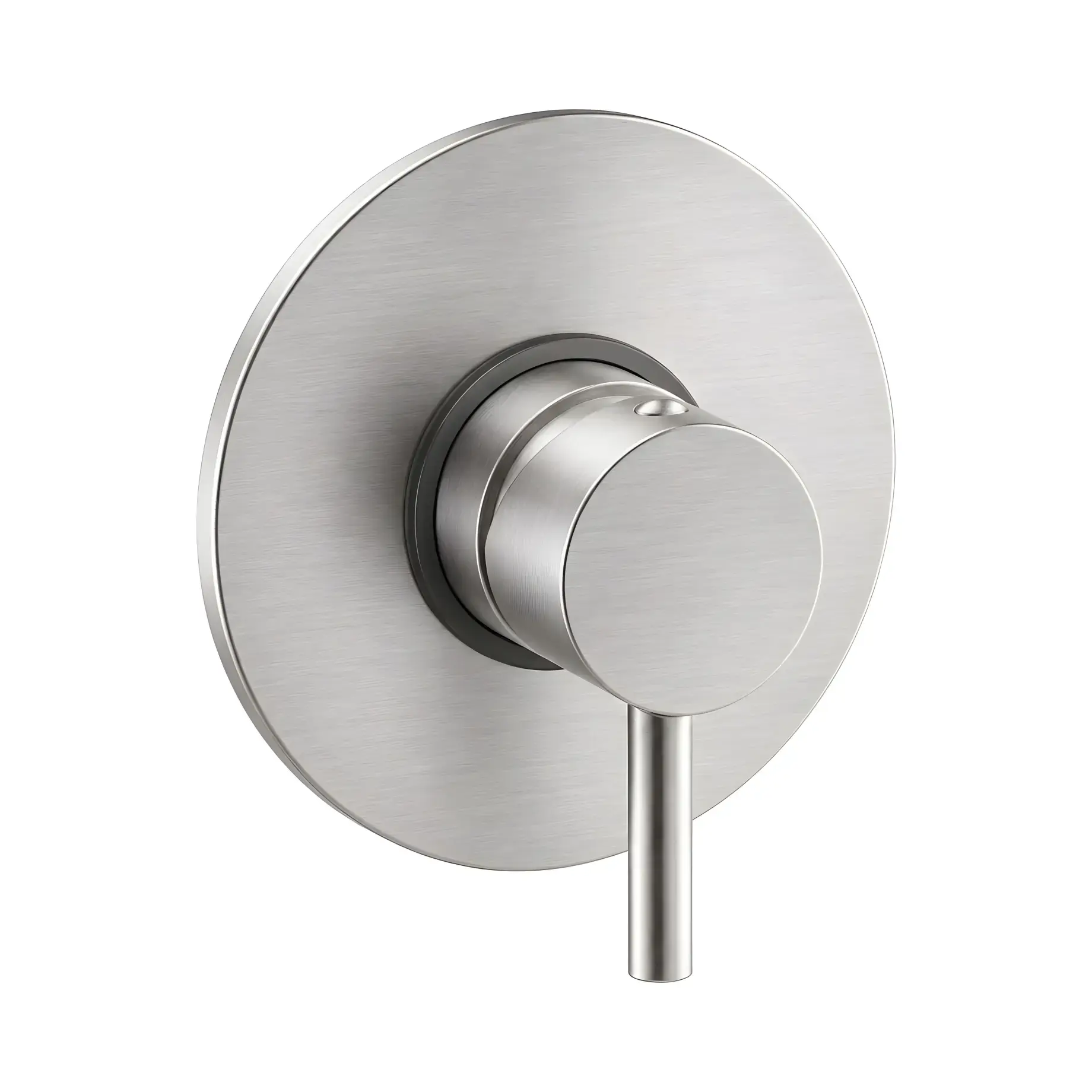 Змішувач для душу  Light Paffoni LIG010ST Steel looking — вид на білому тлі