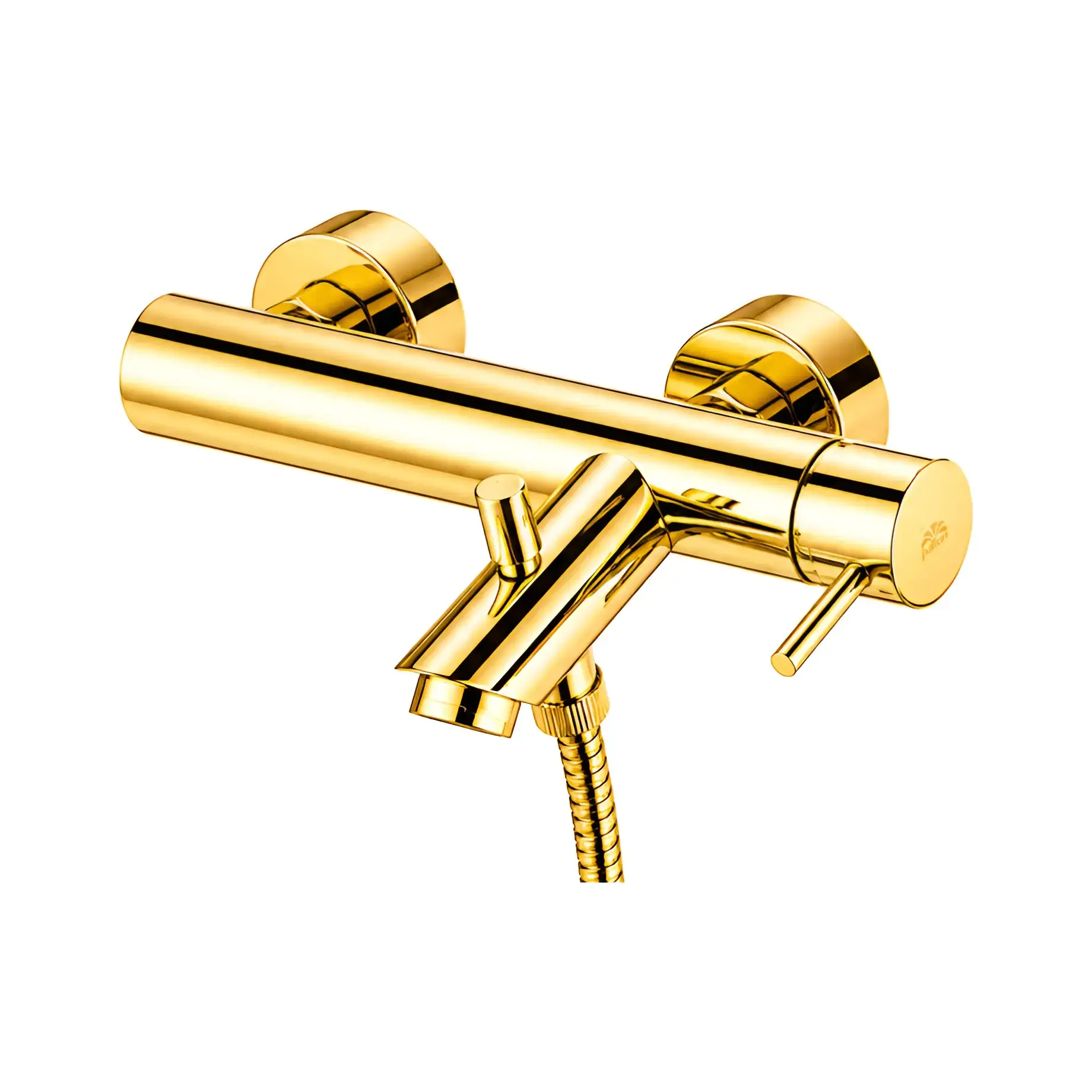 Змішувач для ванни Light Paffoni LIG022HG Honey gold — вид на білому тлі