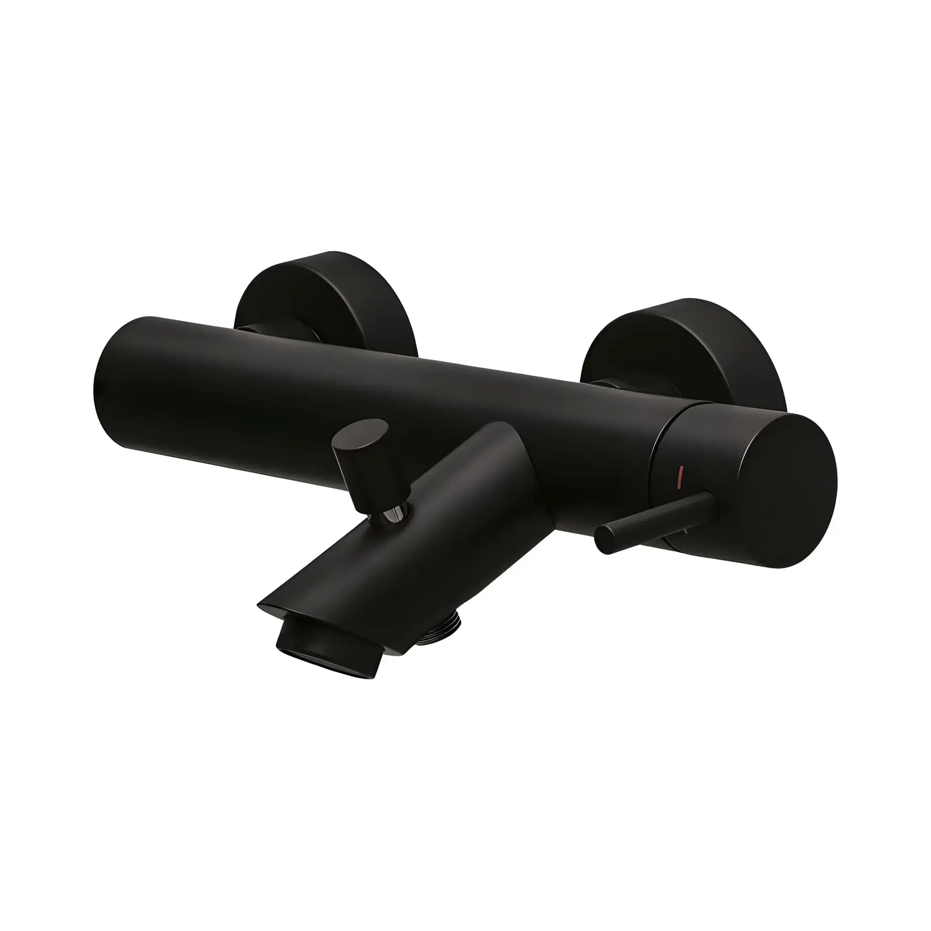 Змішувач для ванни  Light Paffoni LIG022NO Matt Black — вид на білому тлі