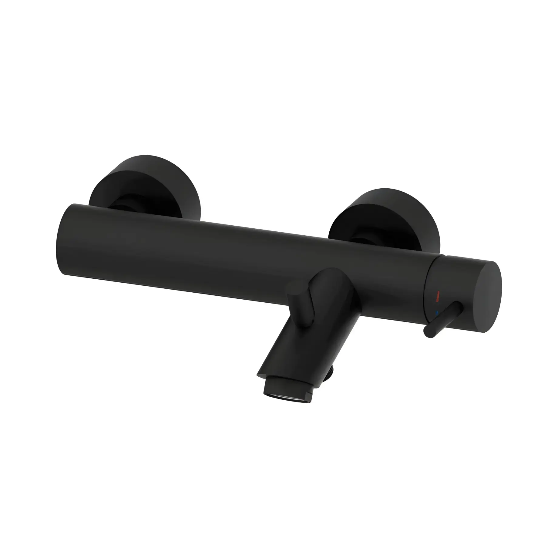Змішувач для ванни  Light Paffoni LIG022NO Matt Black — вид згори