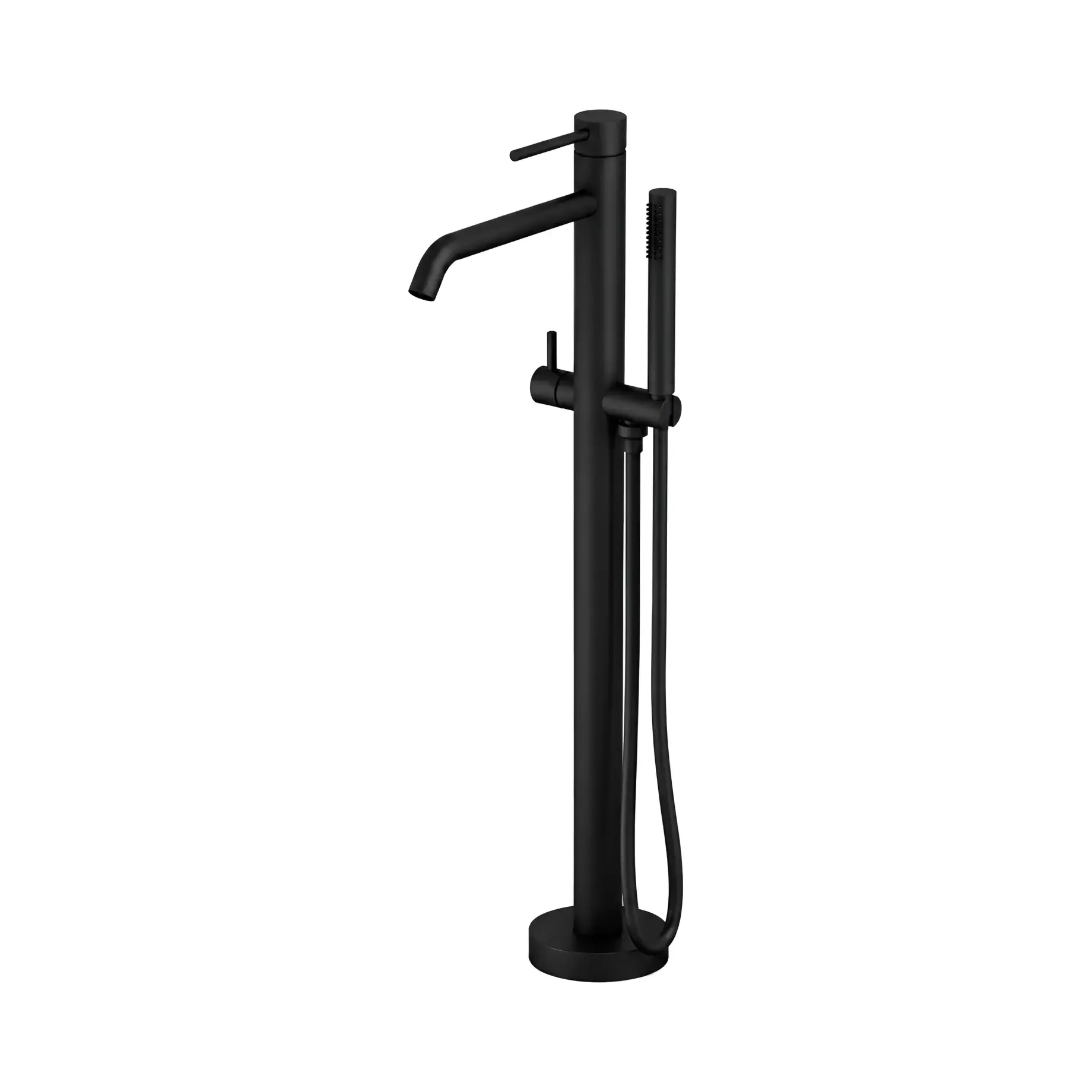 Змішувач для ванни Light Paffoni LIG032NO Matt Black — вид на білому тлі