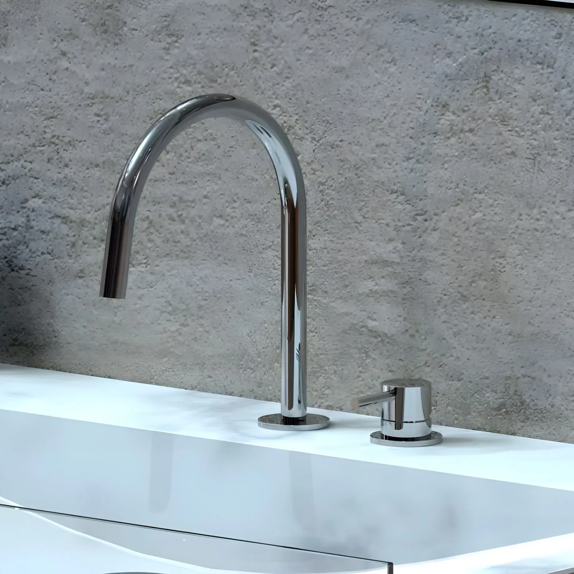 Змішувач для раковини  Light без донного клапана Paffoni LIG051CR Chrome — вид спереду