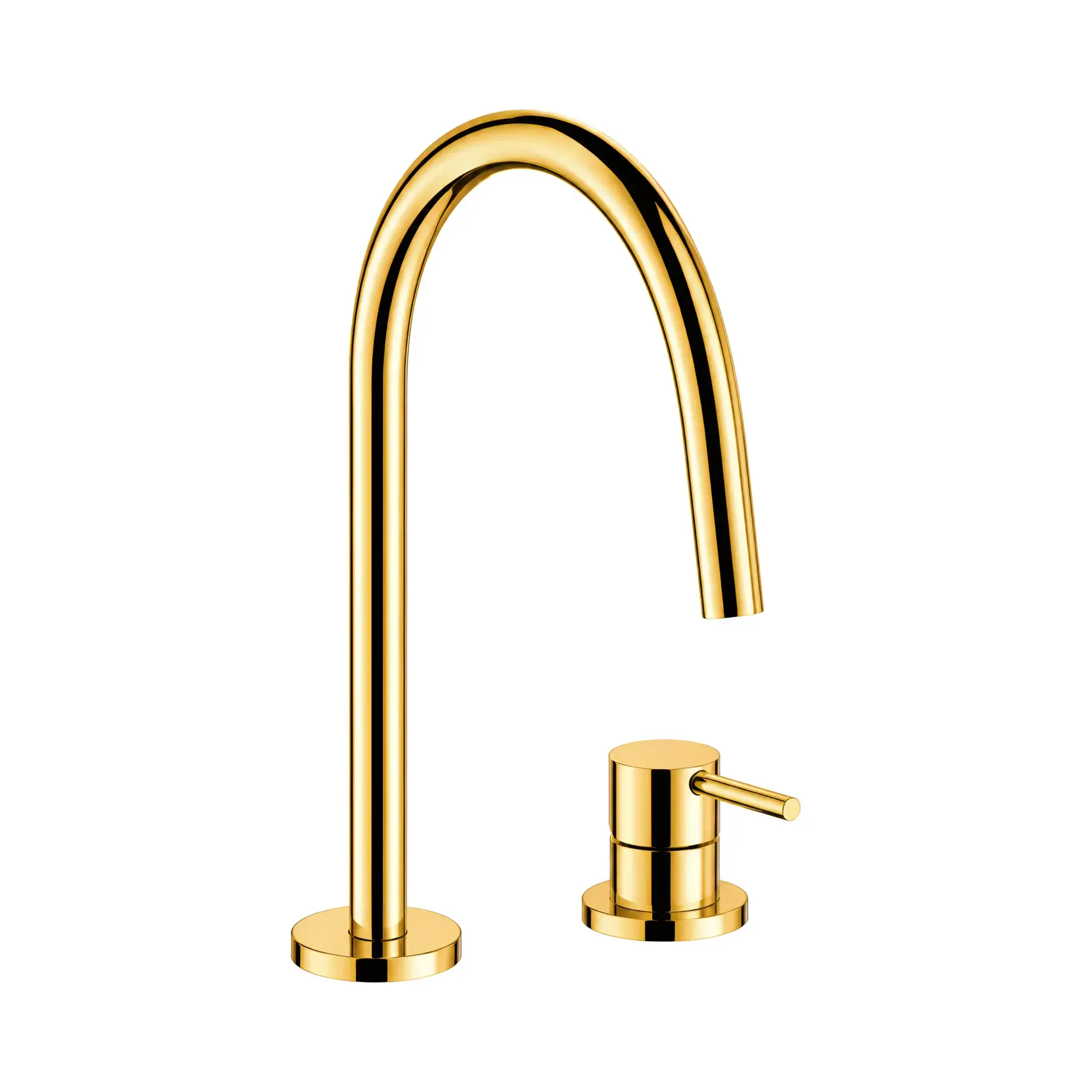 Змішувач для раковини Light Paffoni LIG051HG Honey gold — вид на білому тлі