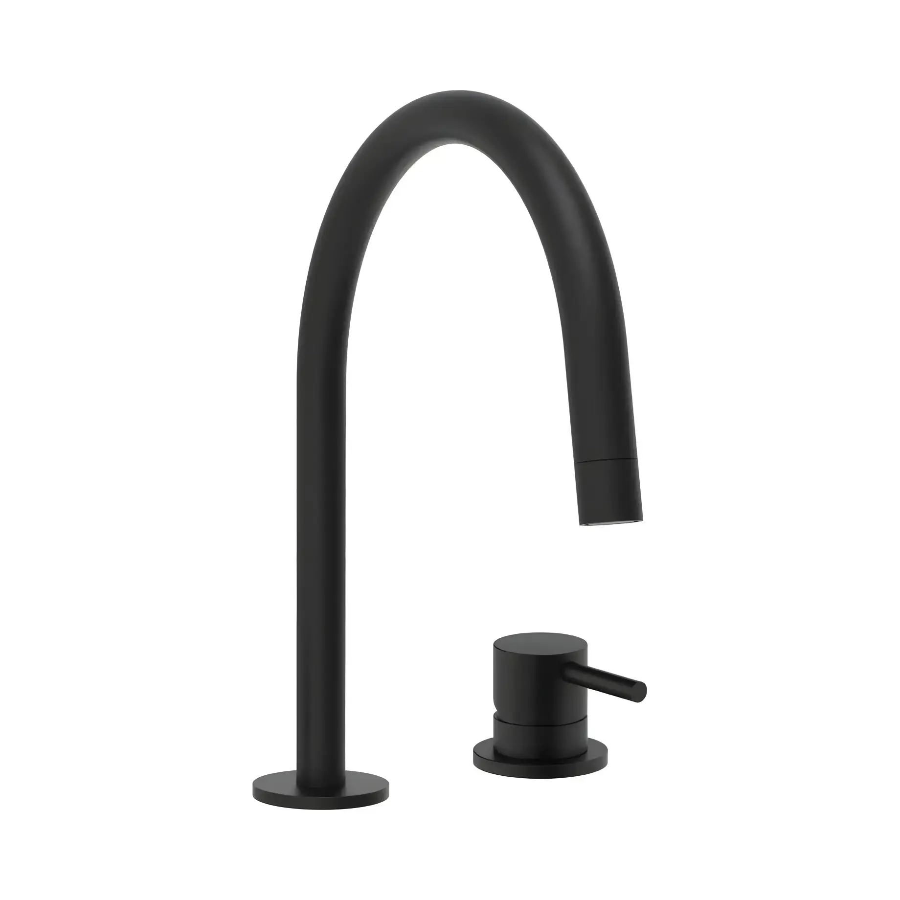 Змішувач для раковини  Light з донним клапаном Clic-Clac Paffoni LIG051KNO Matt Black — вид на білому тлі