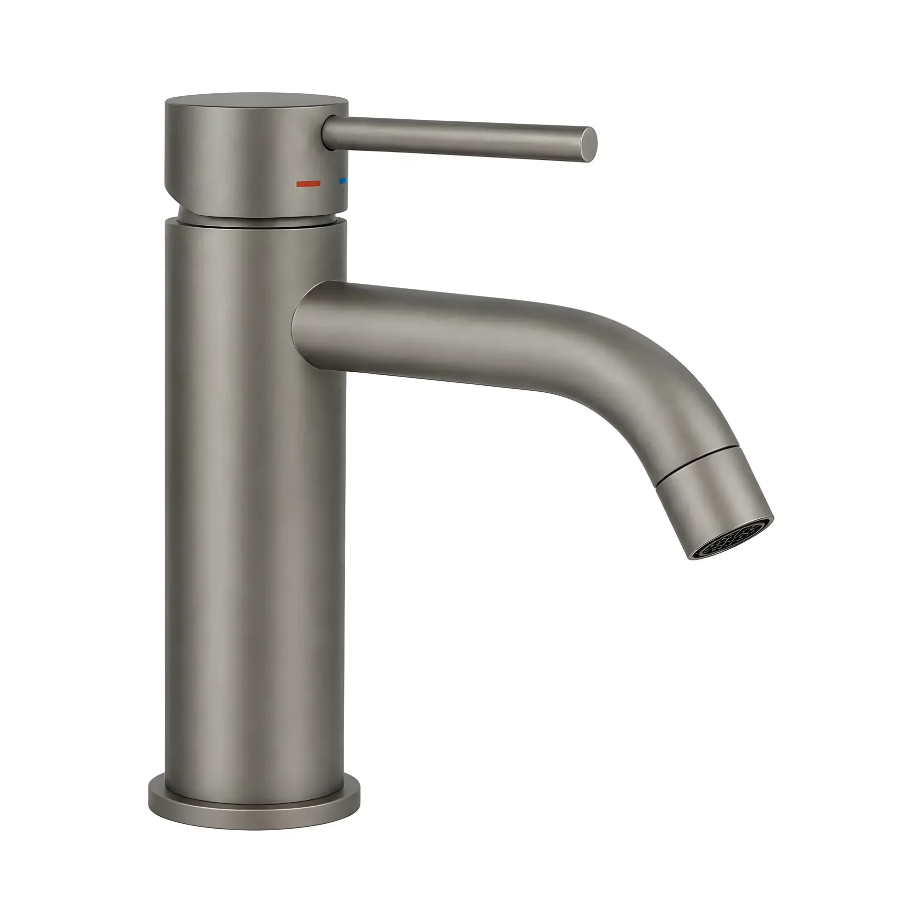 Змішувач для раковини Light Paffoni LIG071KMG Mercury Grey — вид на білому тлі