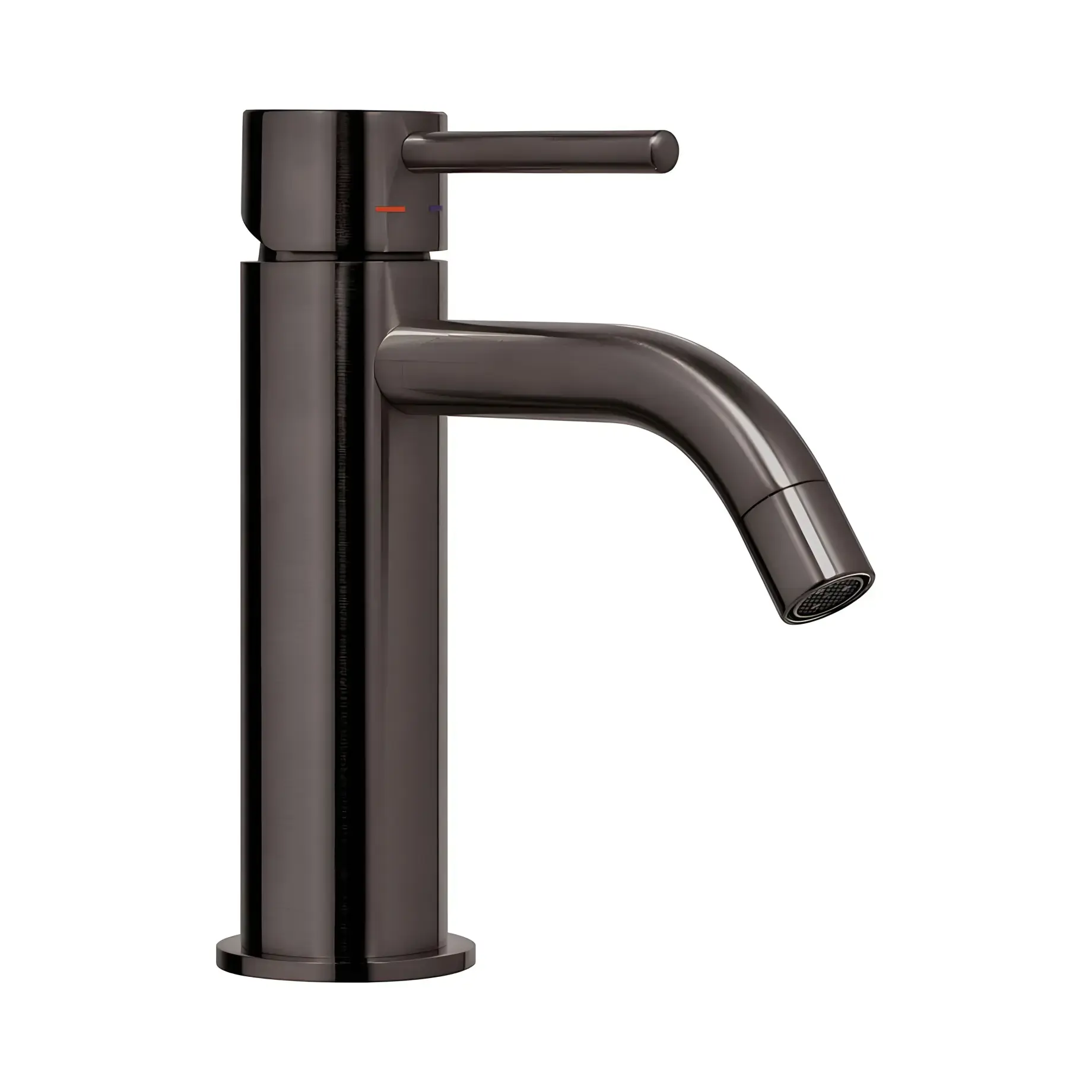 Змішувач для раковини  Light з донним клапаном Clic-Clac Paffoni LIG071KNKNSP Brushed Black Nickel — вид на білому тлі