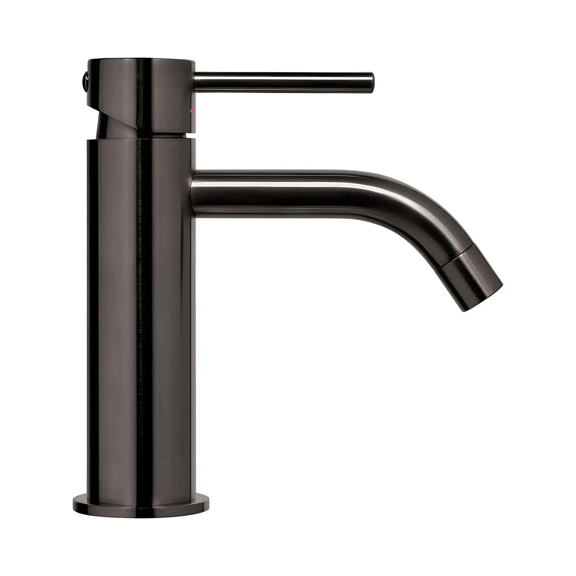 Змішувач для раковини  Light з донним клапаном Clic-Clac Paffoni LIG071KNKNSP Brushed Black Nickel — вид спереду